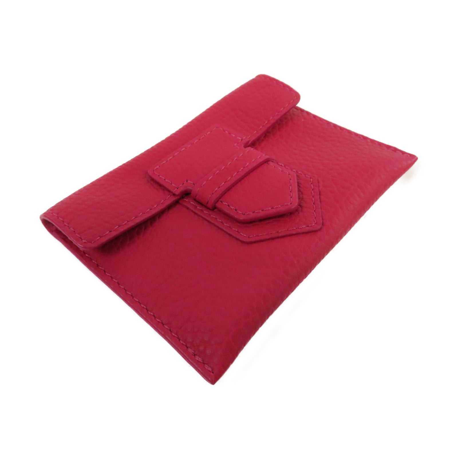 SELECTION 【激減優惠】牛皮皮革Delvaux Card Case卡片套紅色