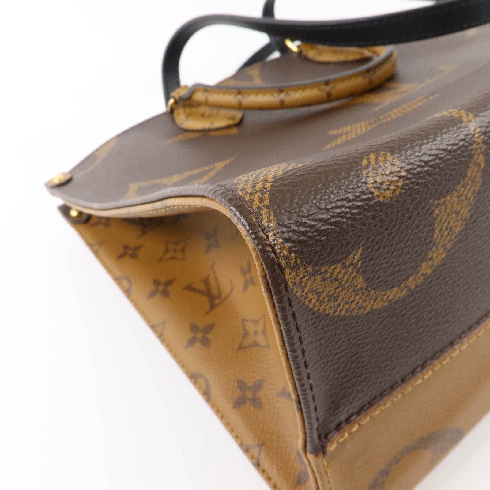 LOUIS VUITTON Monogram Reverse On The Go MM手挽肩背兩用袋