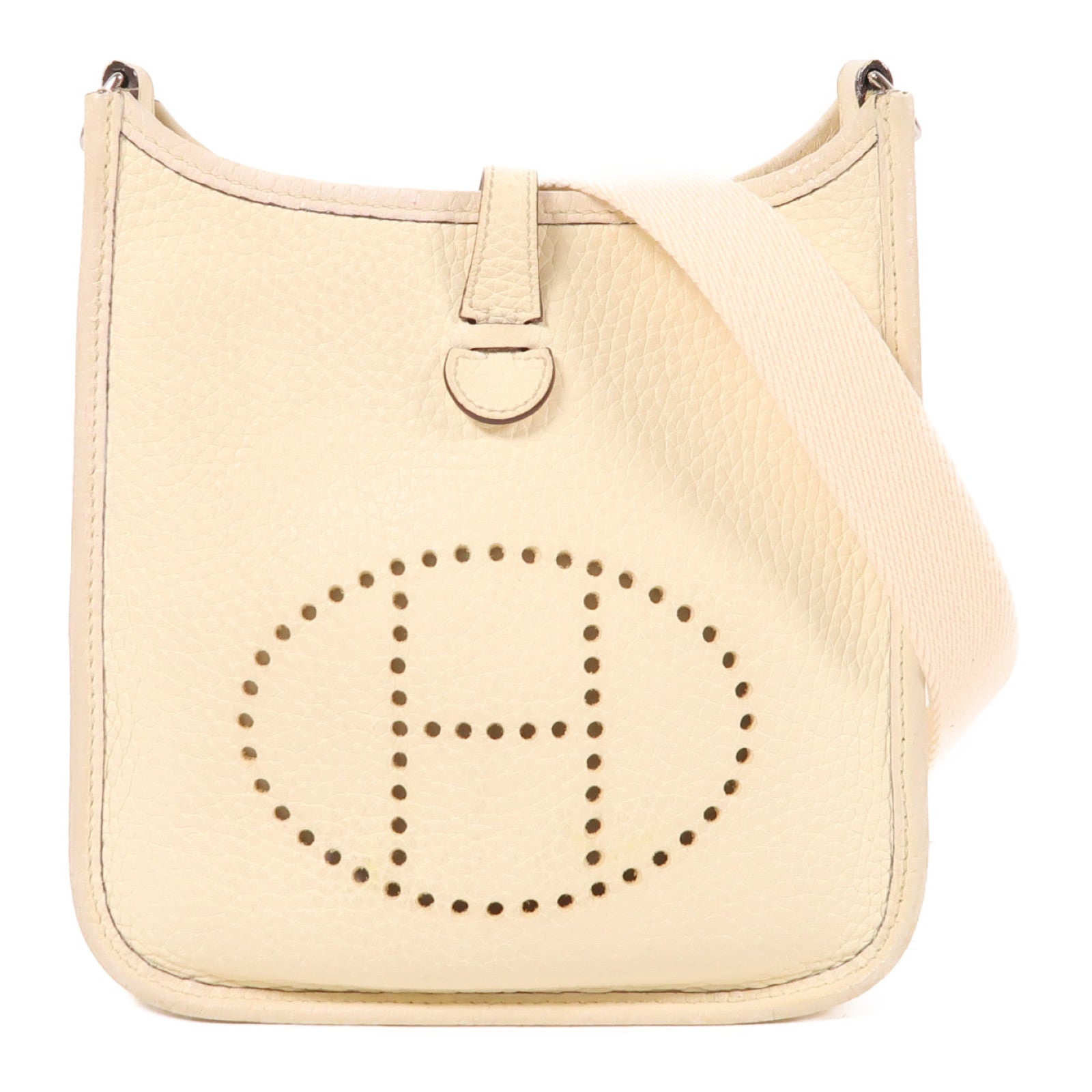 HERMES Clemence皮革Evelyne TPM銀扣肩背袋