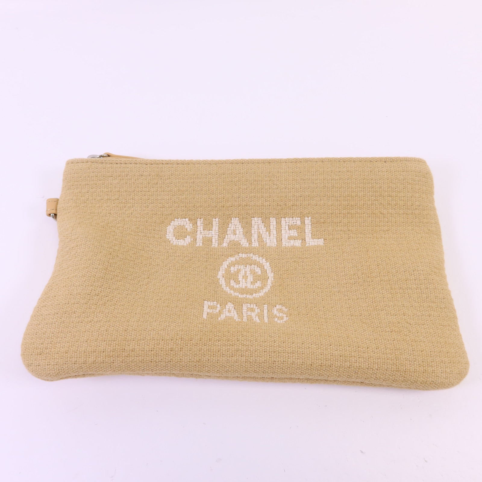 CHANEL 【激減優惠】帆布Deauville Tote Bag銀扣鏈帶肩背袋