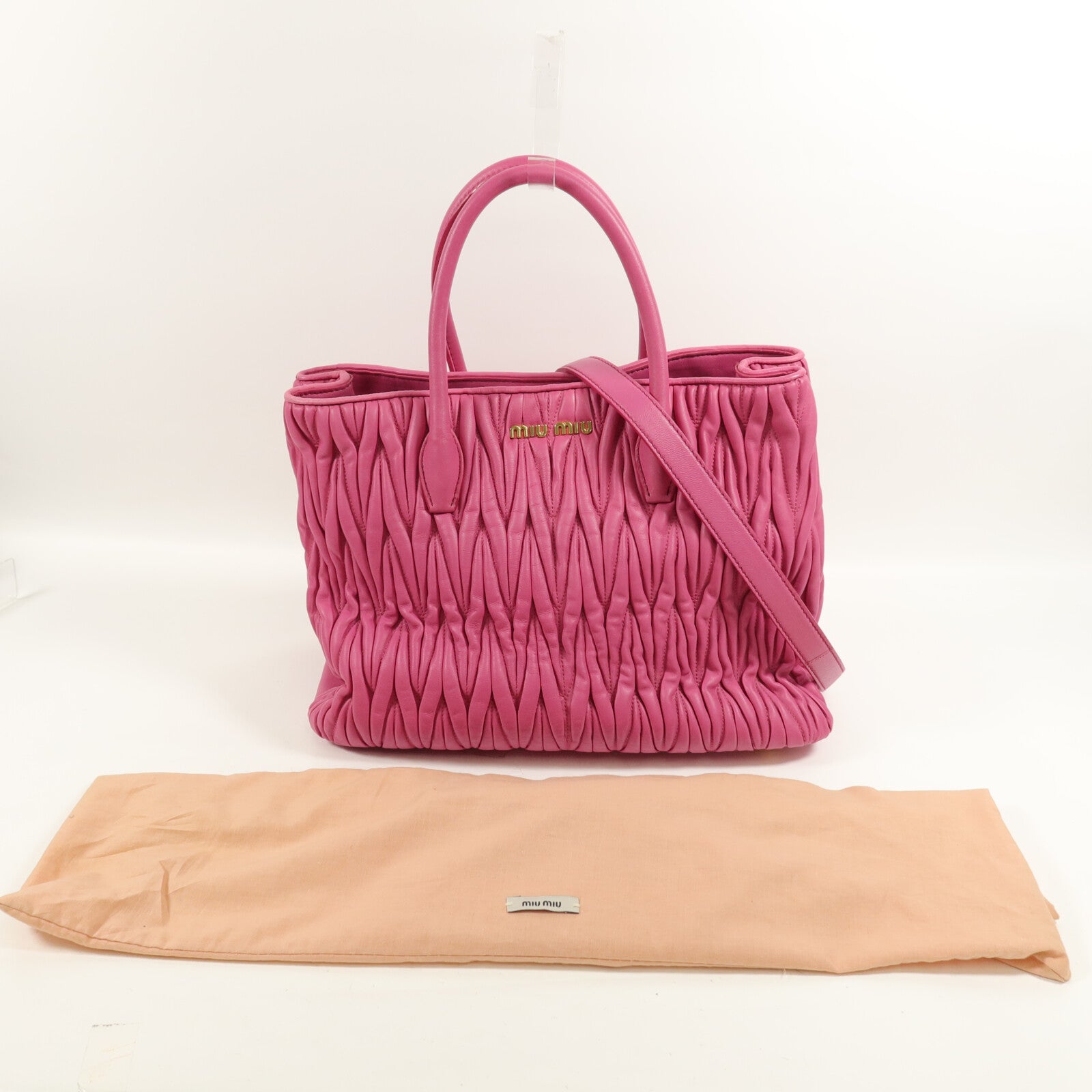 Miu Miu 羊皮皮革2 Way Shoulder手挽肩背兩用袋