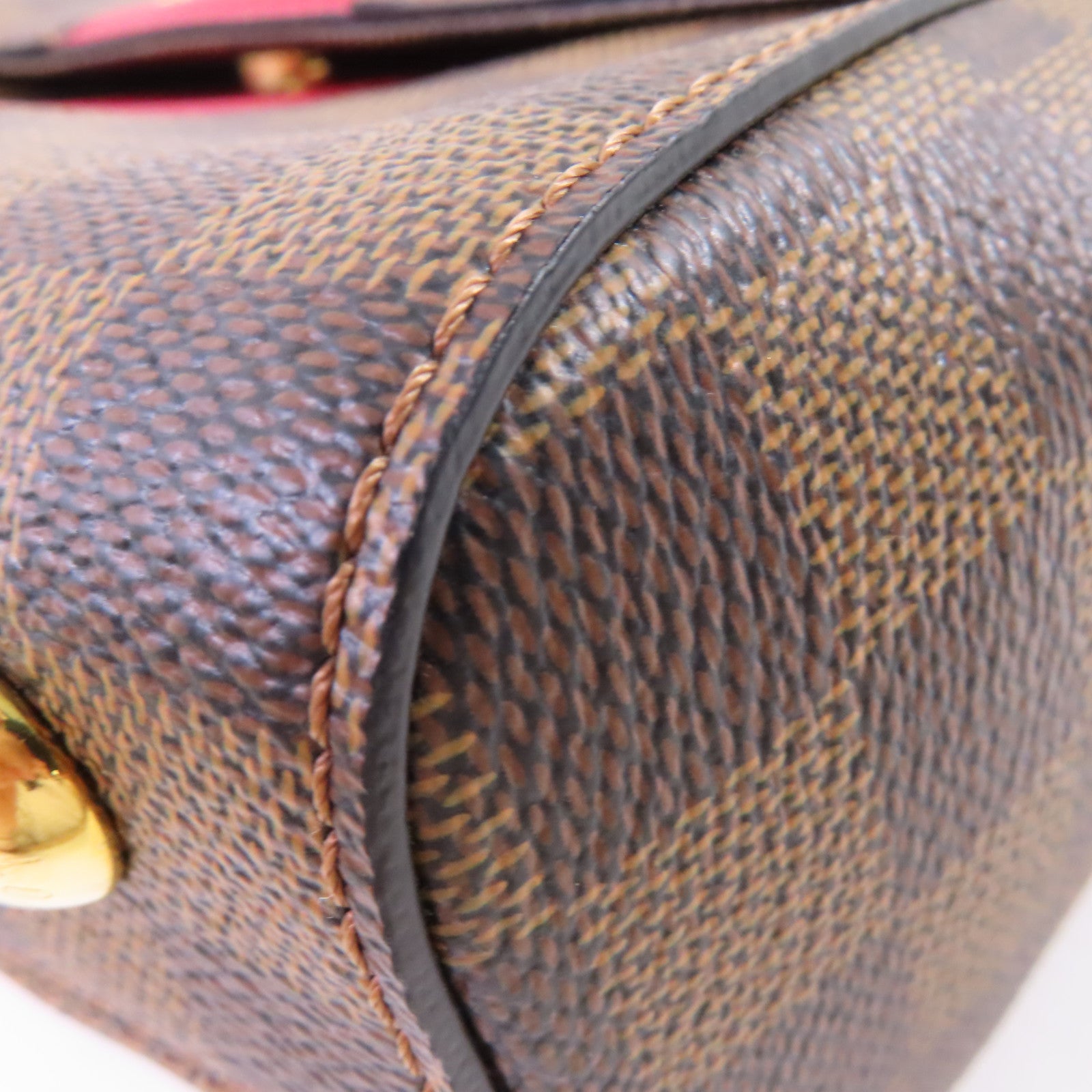 LOUIS VUITTON Damier Ebene Bond Street BB 2Way Shoulder Bag金扣手挽肩背兩用袋啡色/紅色