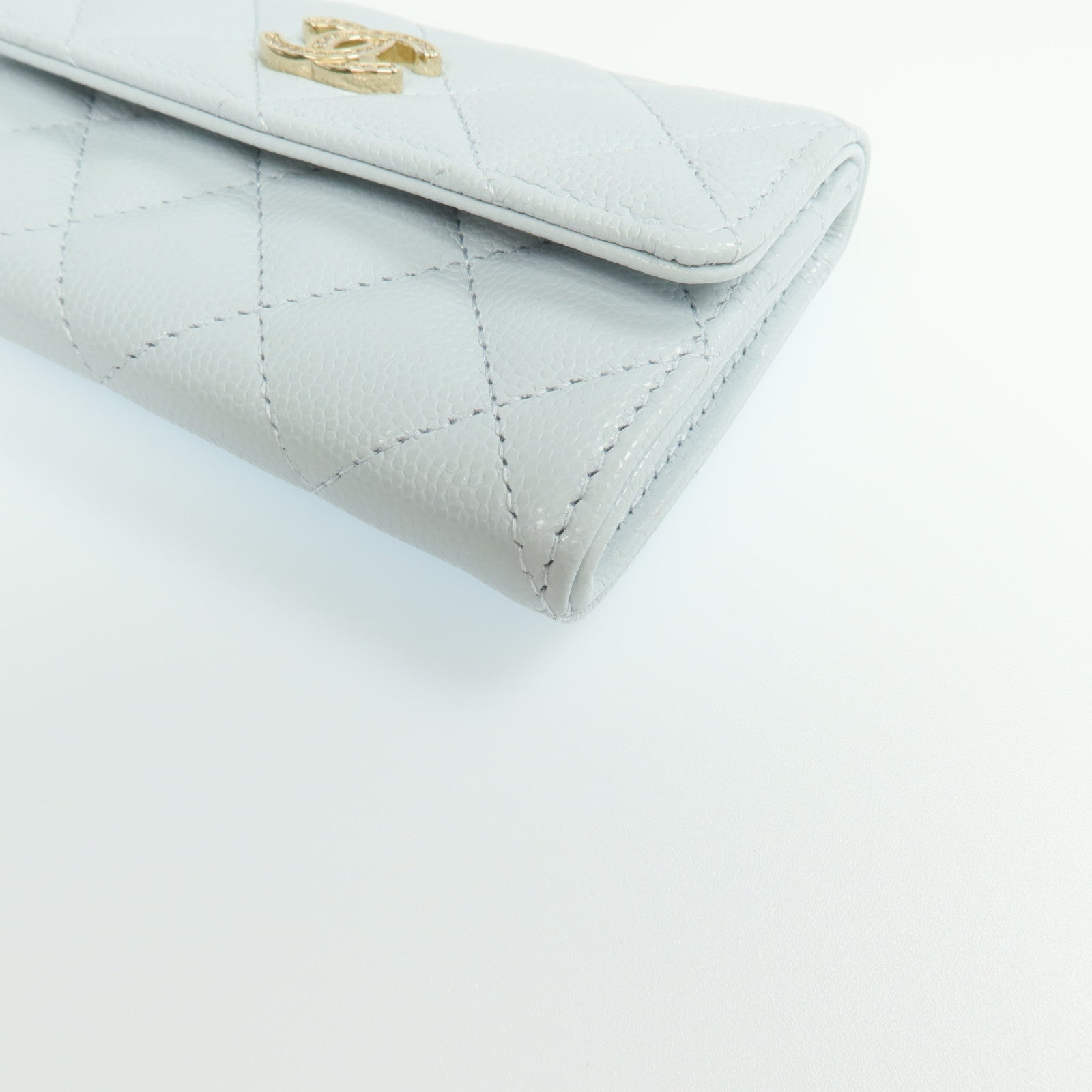 CHANEL 牛皮皮革Card Case銀扣卡片套