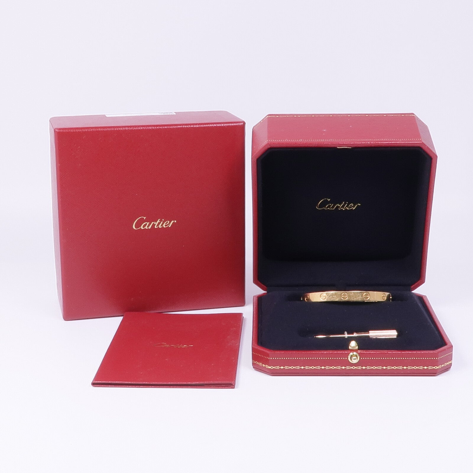 CARTIER 18K玫瑰金Love Bracelet手鐲Cartier#16