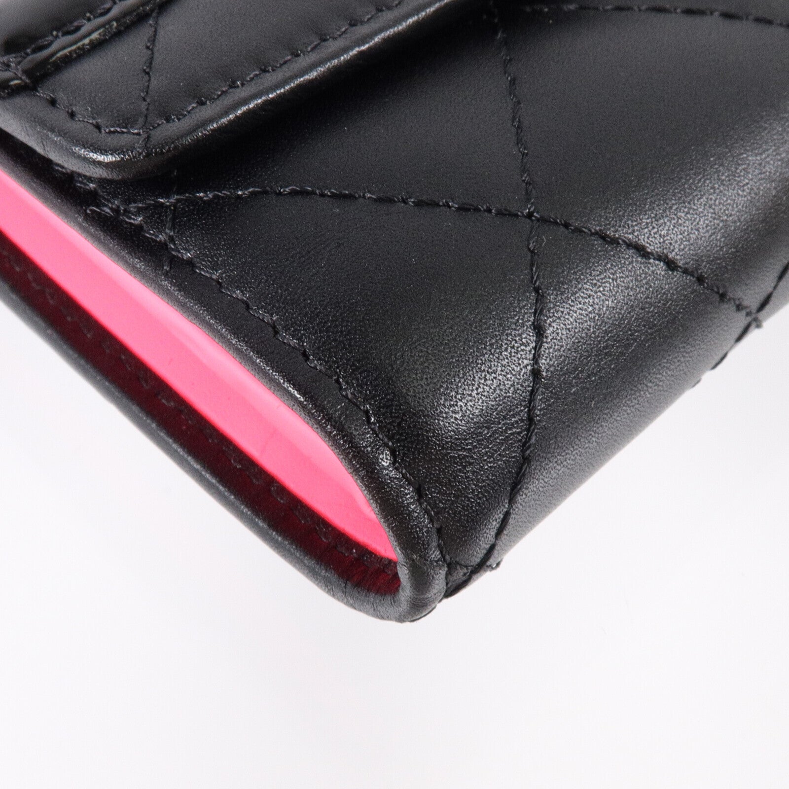 CHANEL 牛皮皮革Cambon Wallet銀扣長錢包