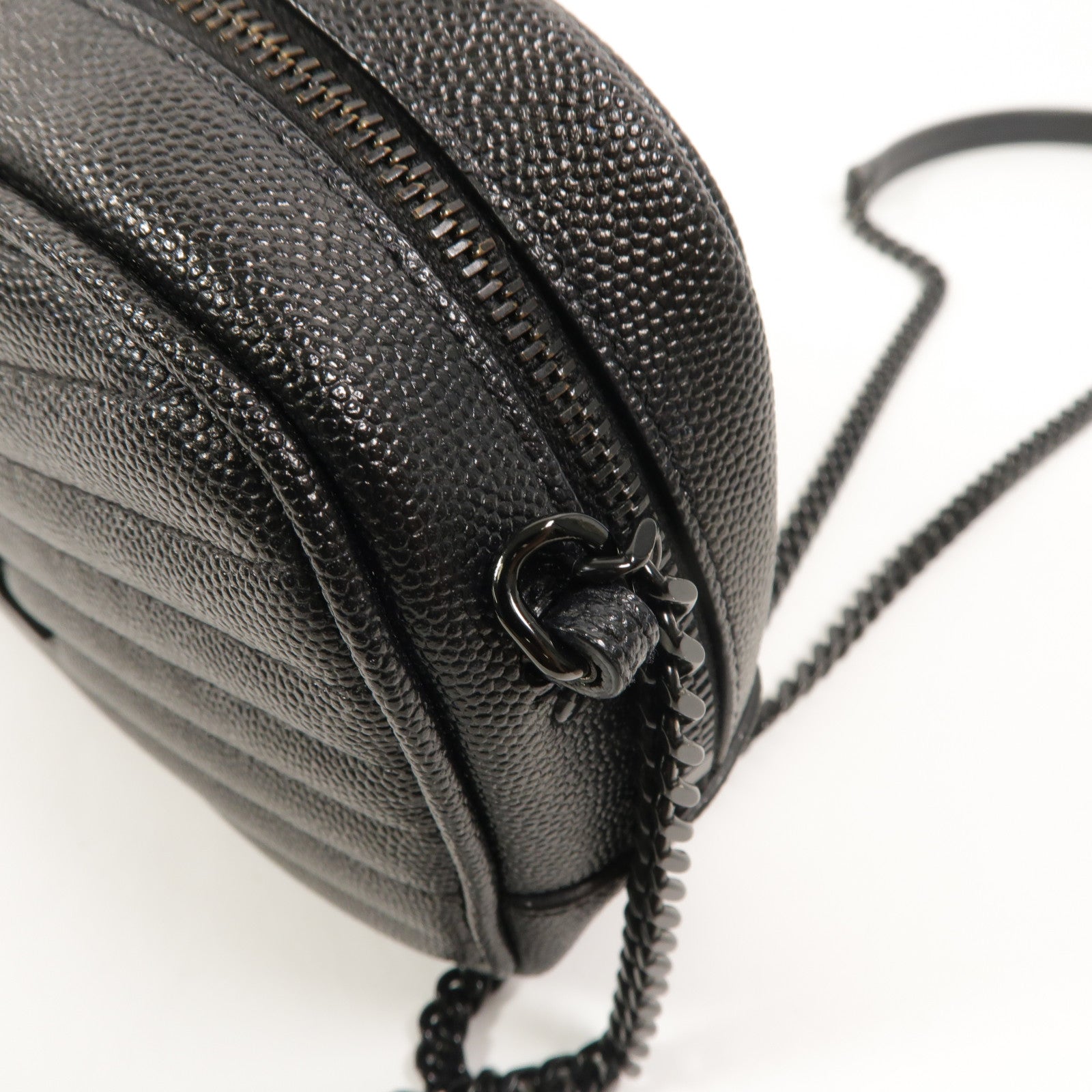 SAINT LAURENT 牛皮皮革Lou Mini鏈帶肩背袋