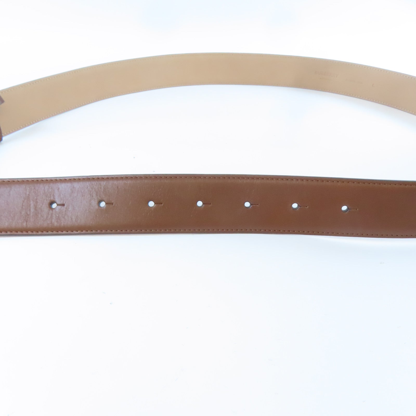 BURBERRY 牛皮皮革Belt金扣皮帶啡色