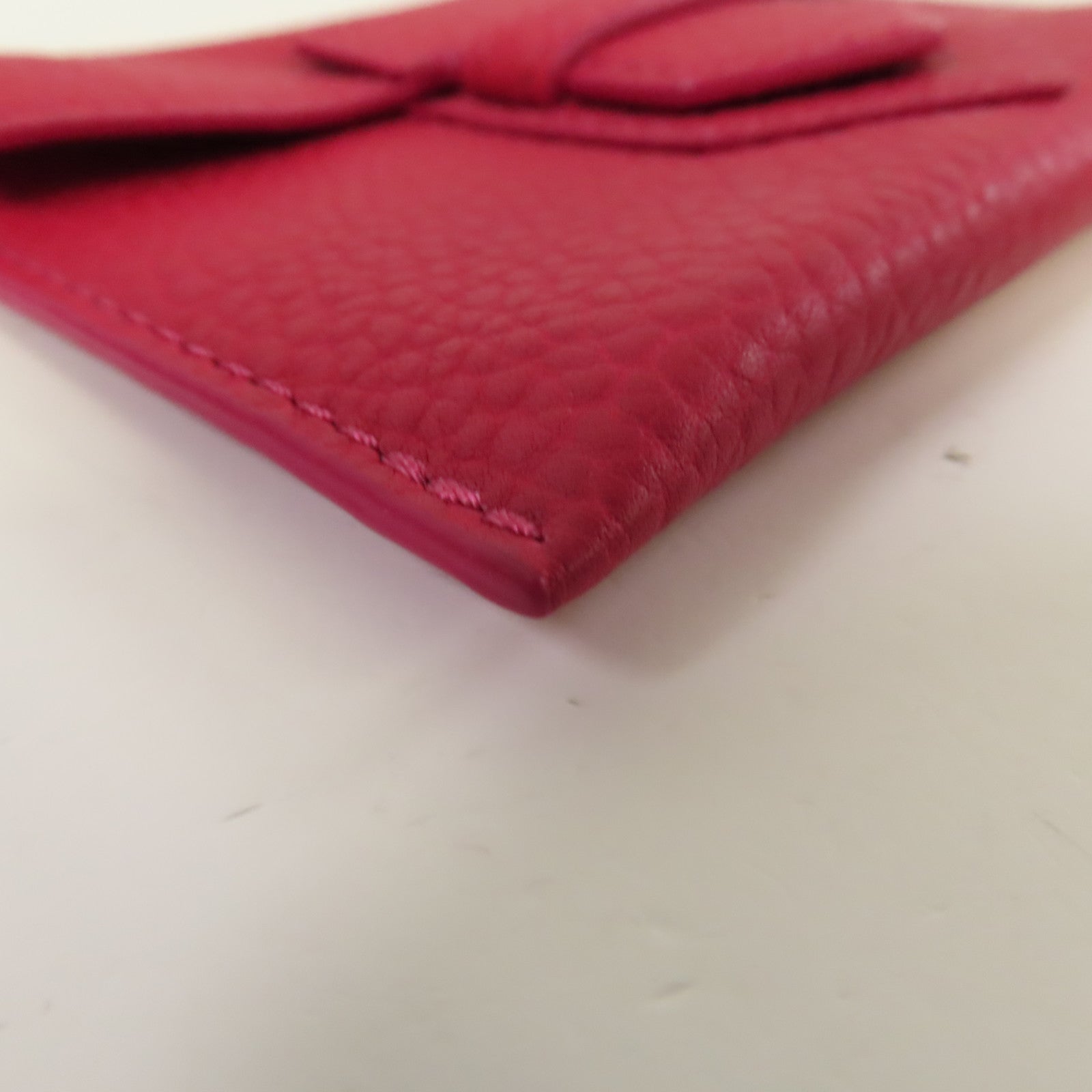 SELECTION 【激減優惠】牛皮皮革Delvaux Card Case卡片套紅色