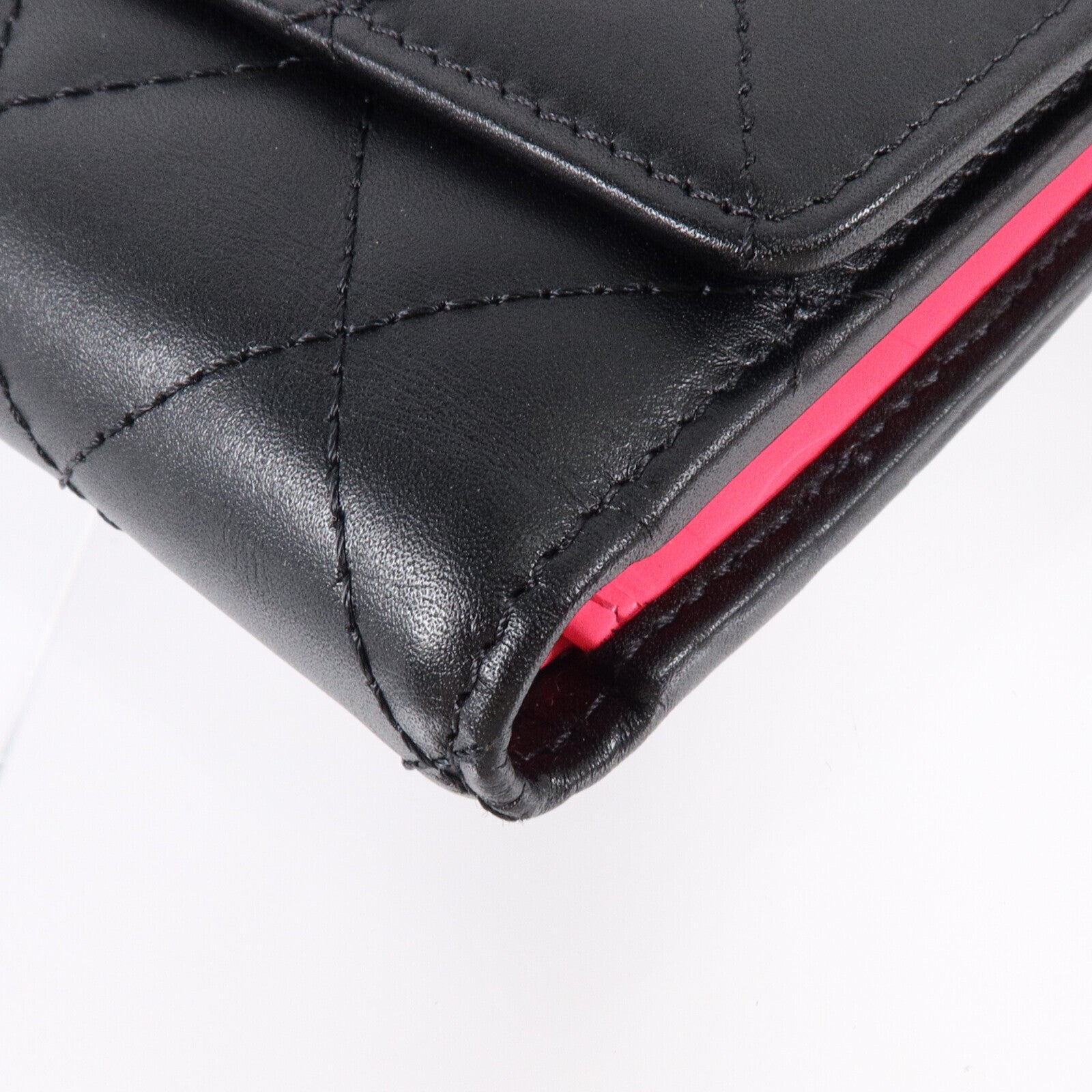 CHANEL 牛皮皮革Cambon Wallet銀扣長錢包