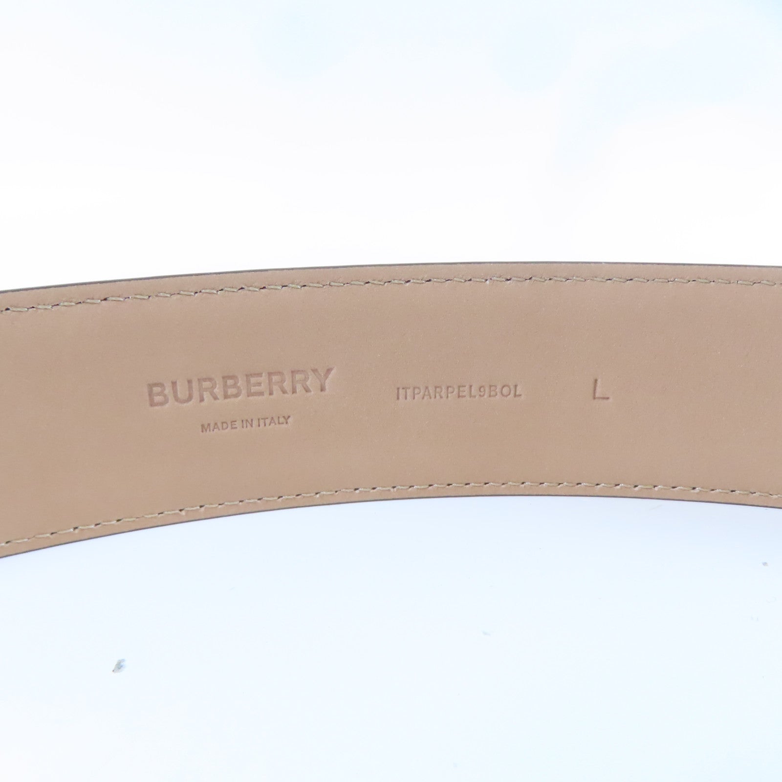 BURBERRY 牛皮皮革Belt金扣皮帶啡色