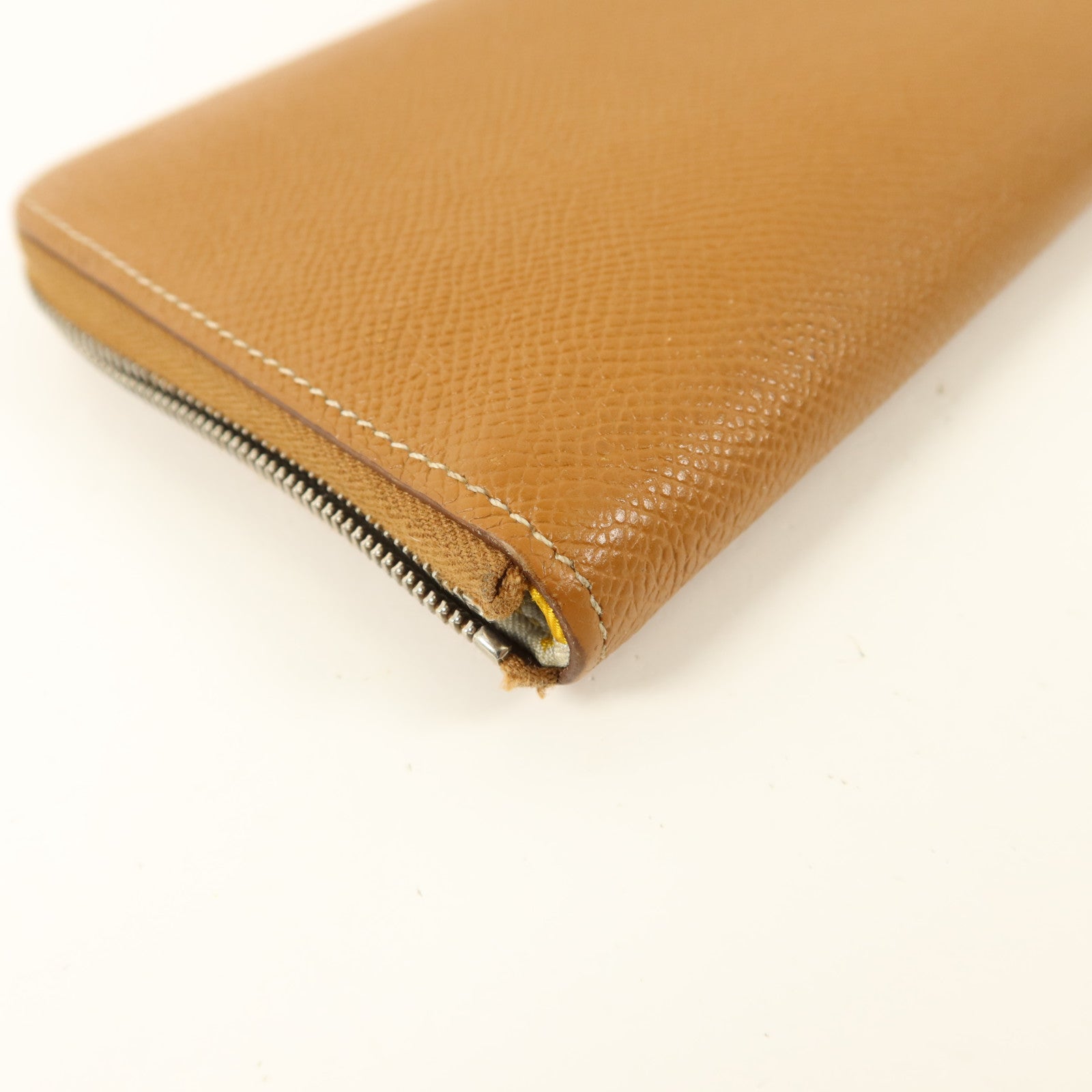 HERMES Epsom皮革Silk'In Long Wallet長錢包Gold