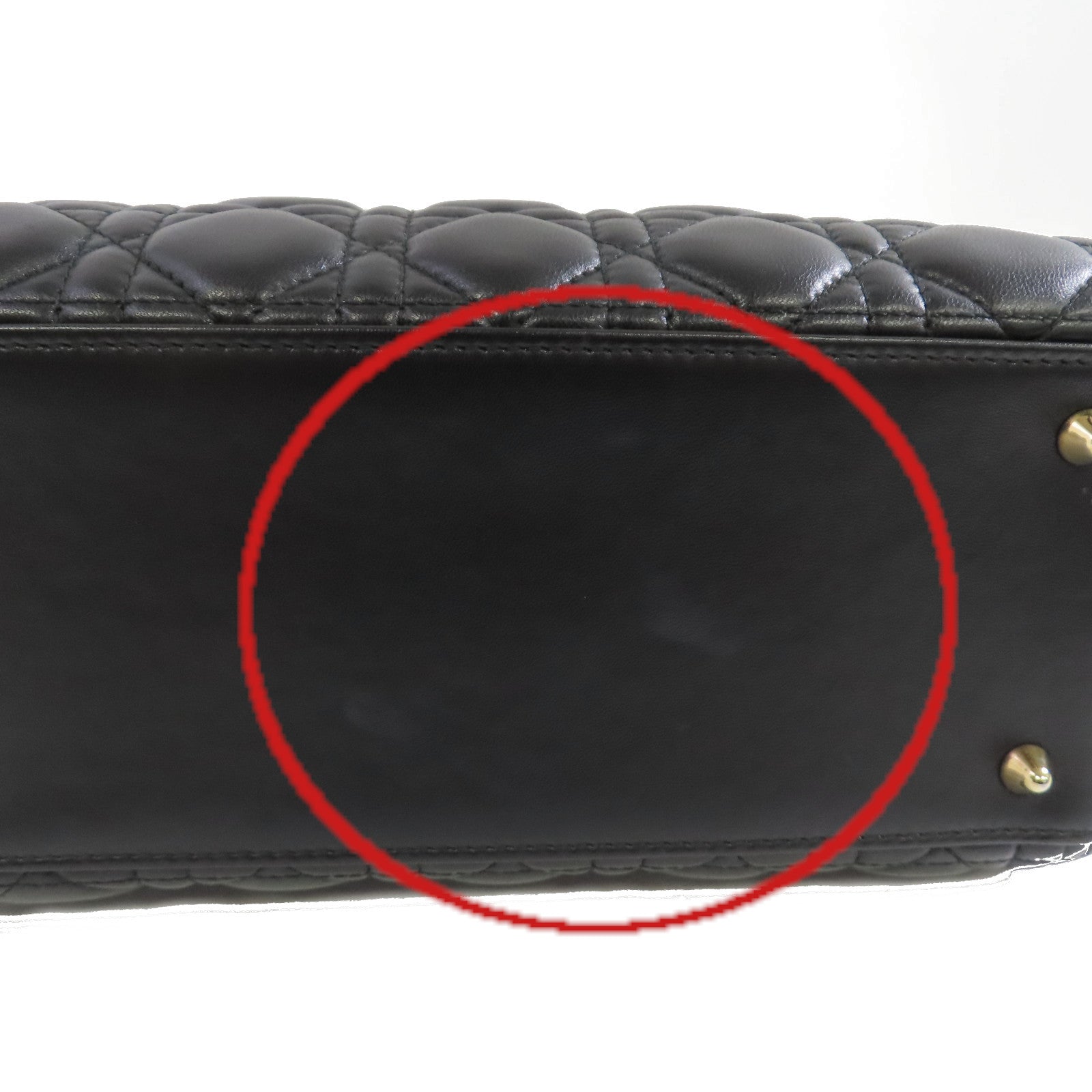 Dior 羊皮皮革Lady Dior 2Way Shoulder Bag金扣手挽肩背兩用袋黑色