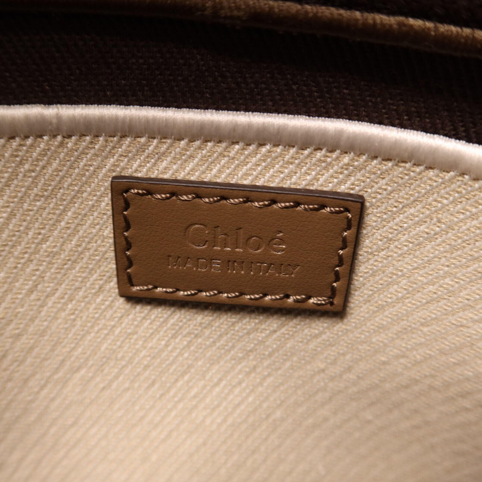 Chloe 帆布Carry Shoulder Bag金扣肩背袋