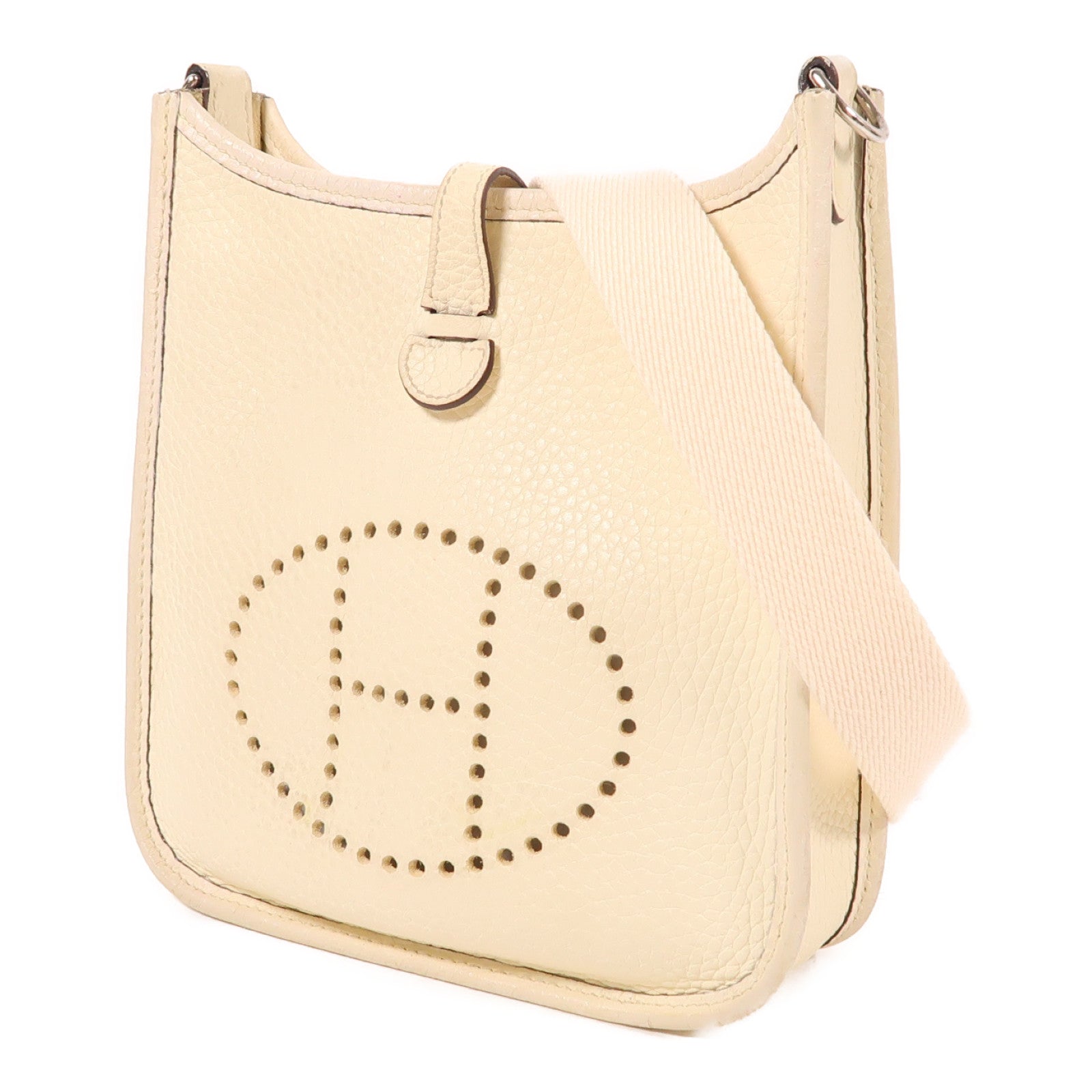 HERMES Clemence皮革Evelyne TPM銀扣肩背袋