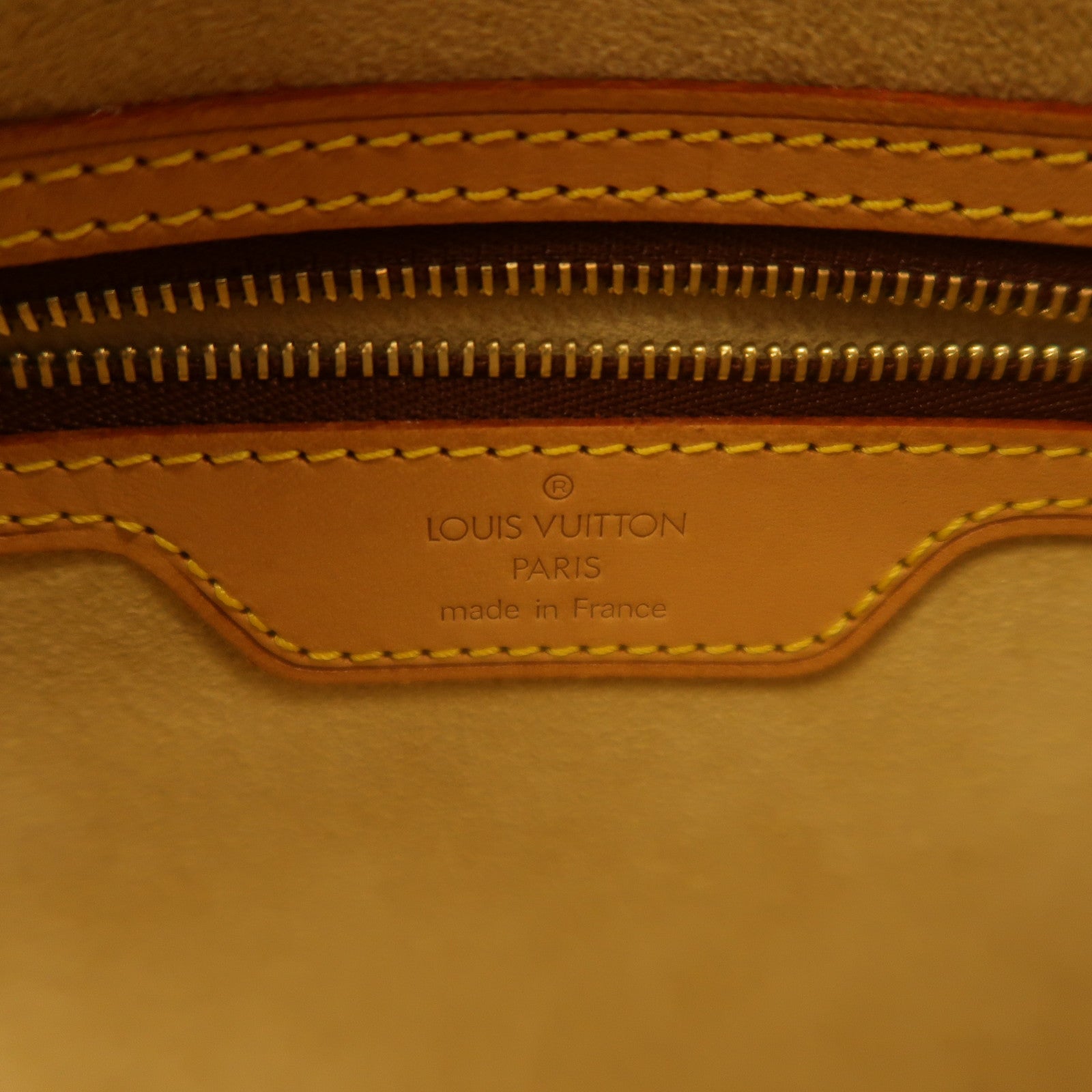 LOUIS VUITTON Monogram Cite GM金扣肩背袋棕色