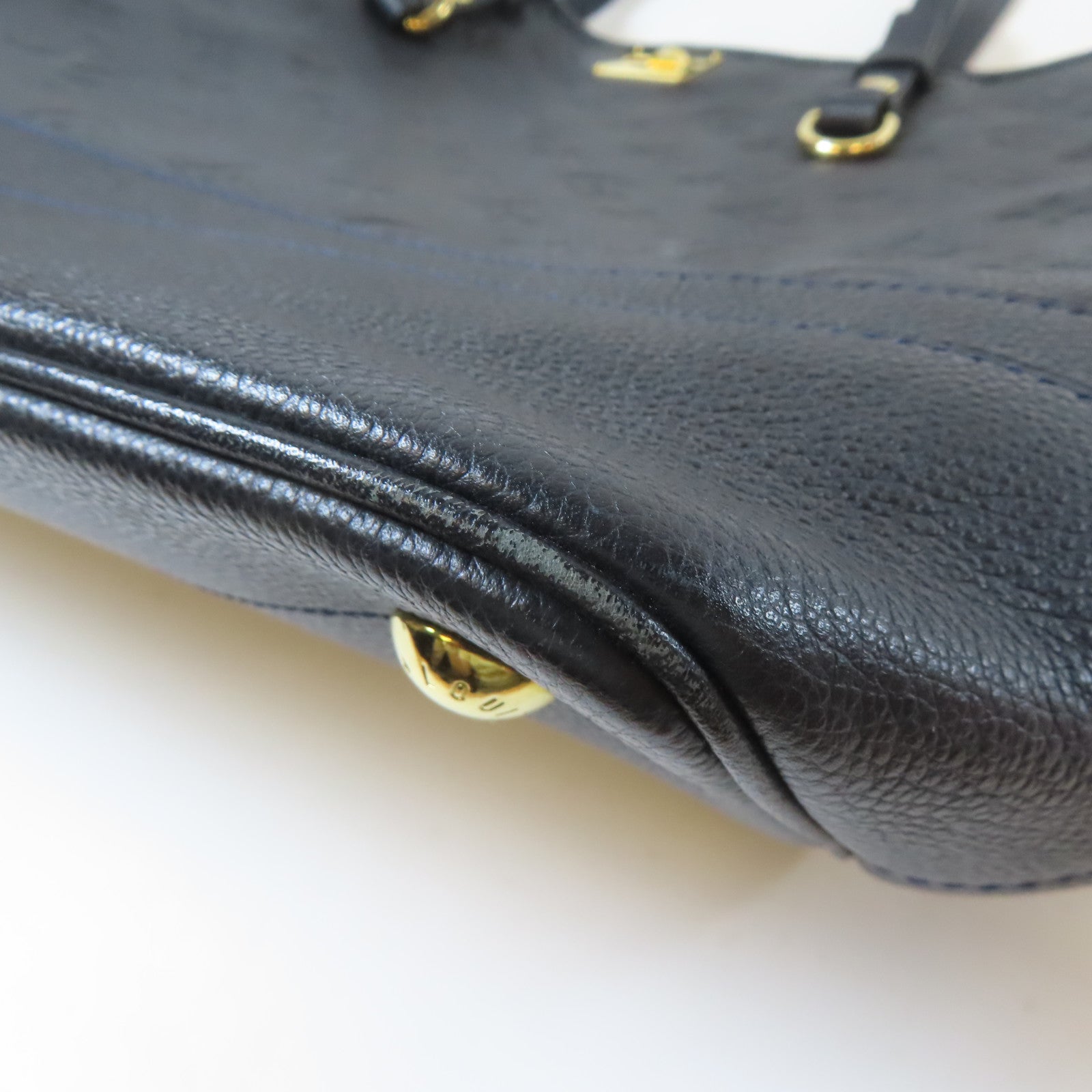 LOUIS VUITTON Monogram Empreinte Shoulder Bag金扣肩背袋黑色