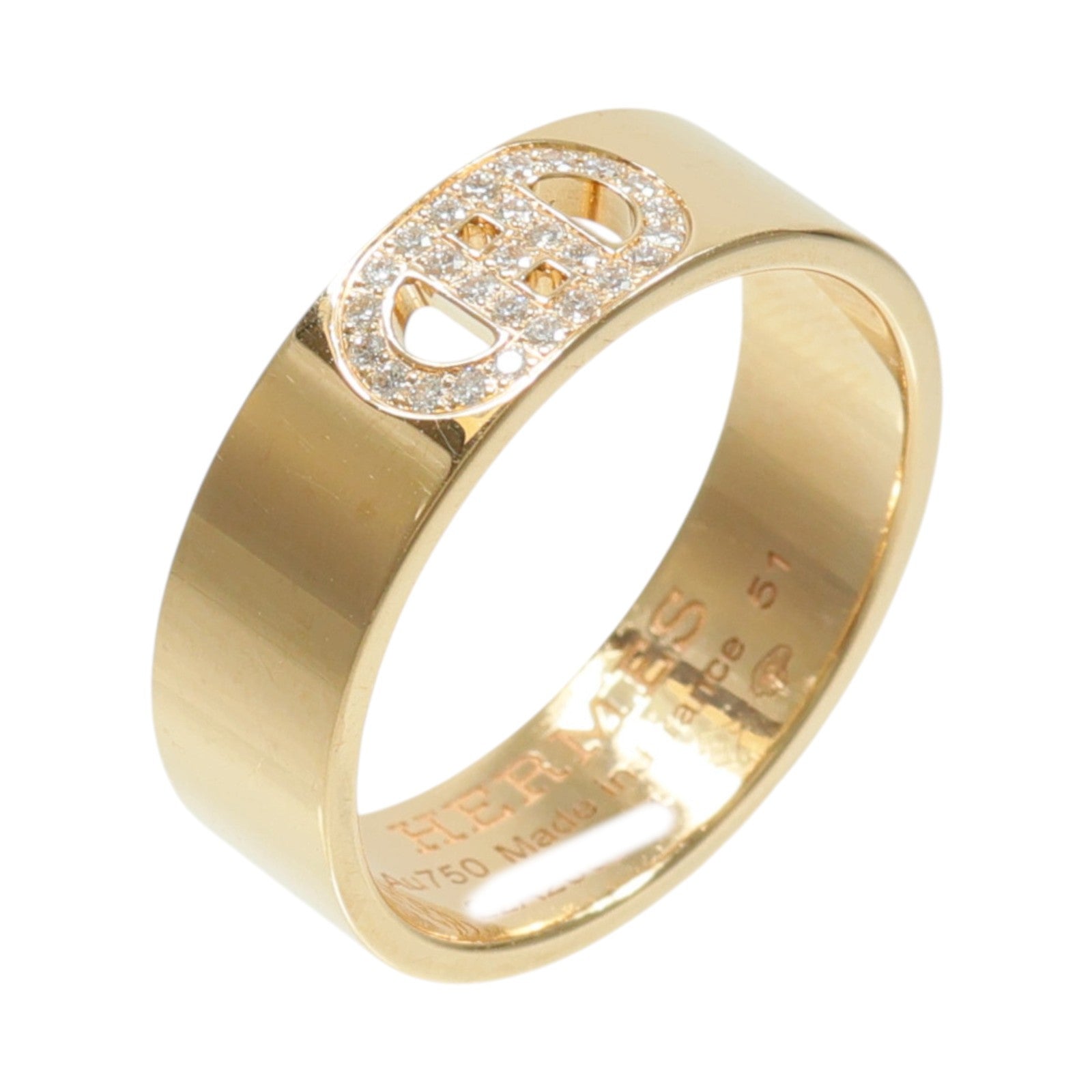 HERMES 18K玫瑰金D'Ancre Ring鑽石戒指
