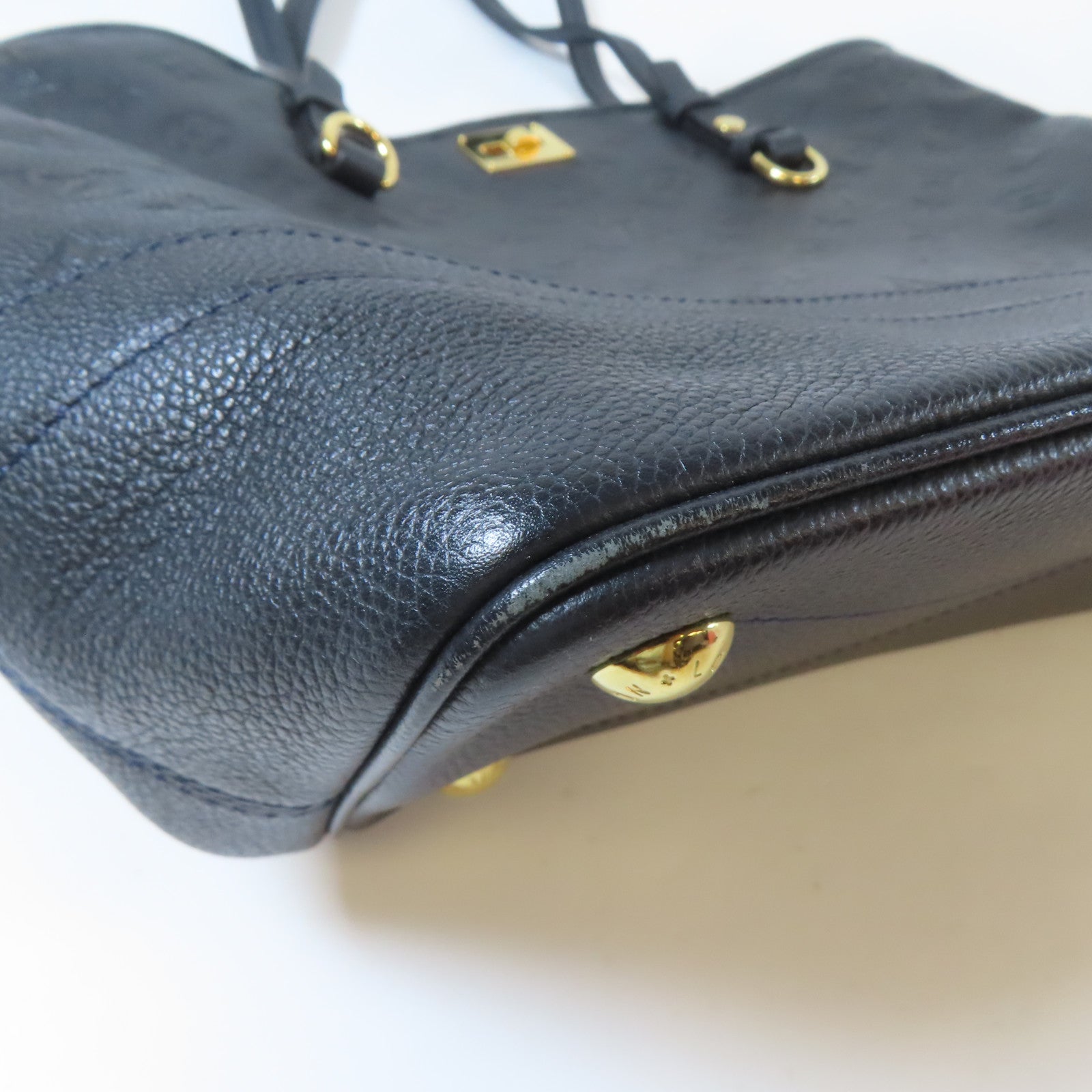 LOUIS VUITTON Monogram Empreinte Shoulder Bag金扣肩背袋黑色
