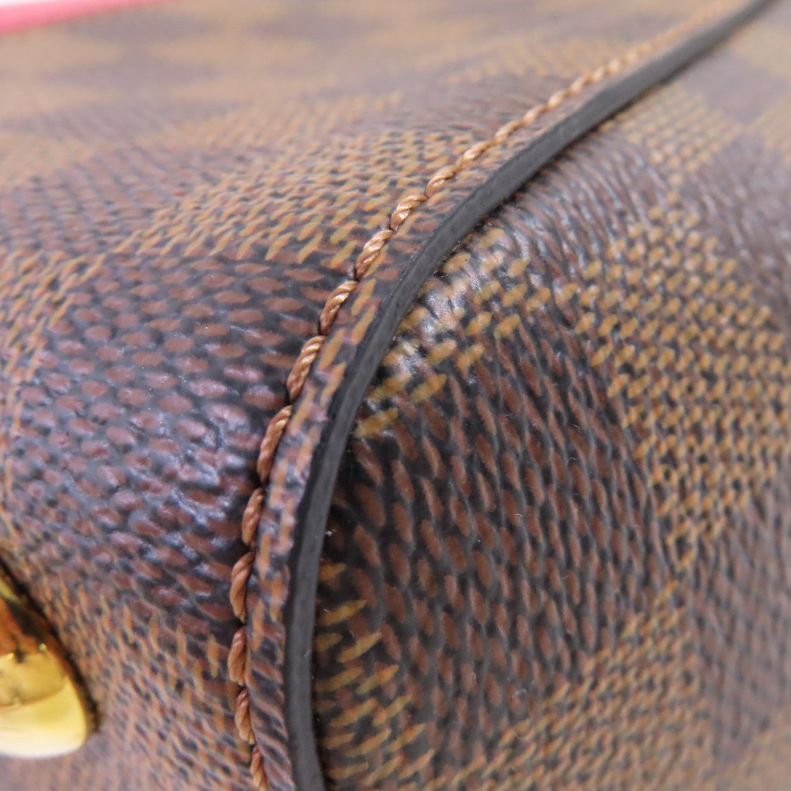 LOUIS VUITTON Damier Ebene Bond Street BB 2Way Shoulder Bag金扣手挽肩背兩用袋啡色/紅色