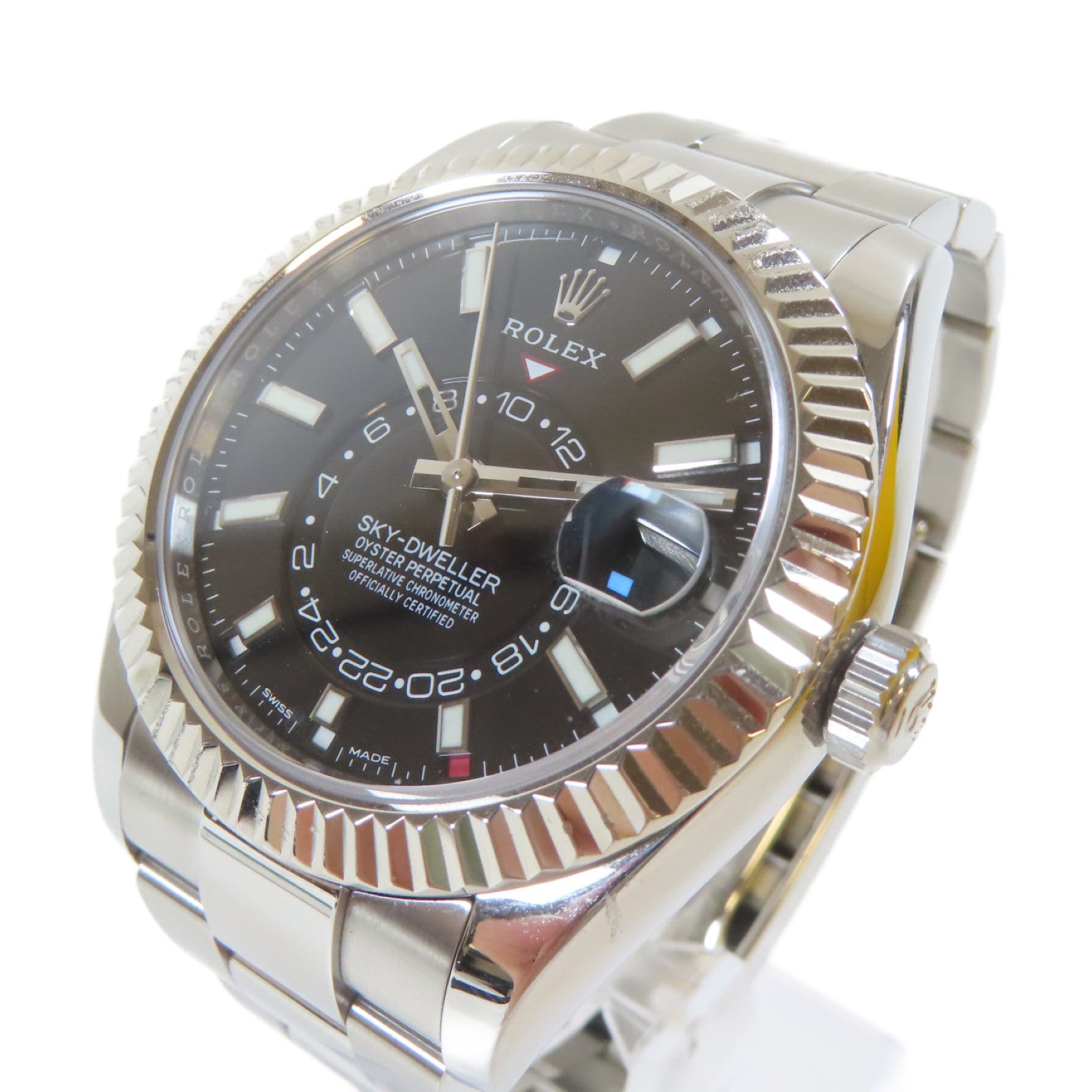 ROLEX Sky Dweller不鏽鋼手錶自動機芯黑色