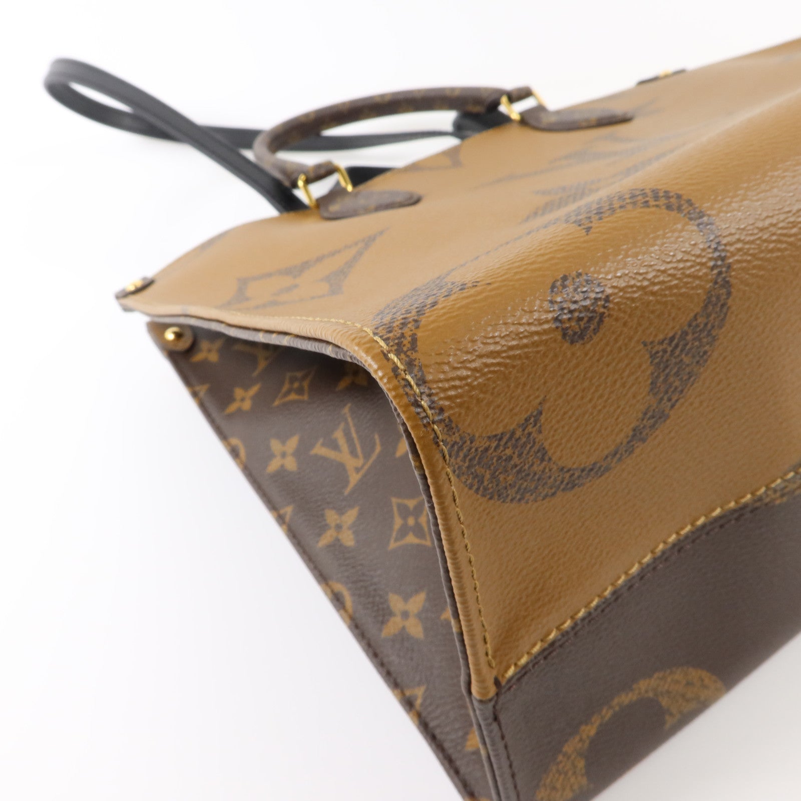 LOUIS VUITTON Monogram Reverse On The Go MM手挽肩背兩用袋