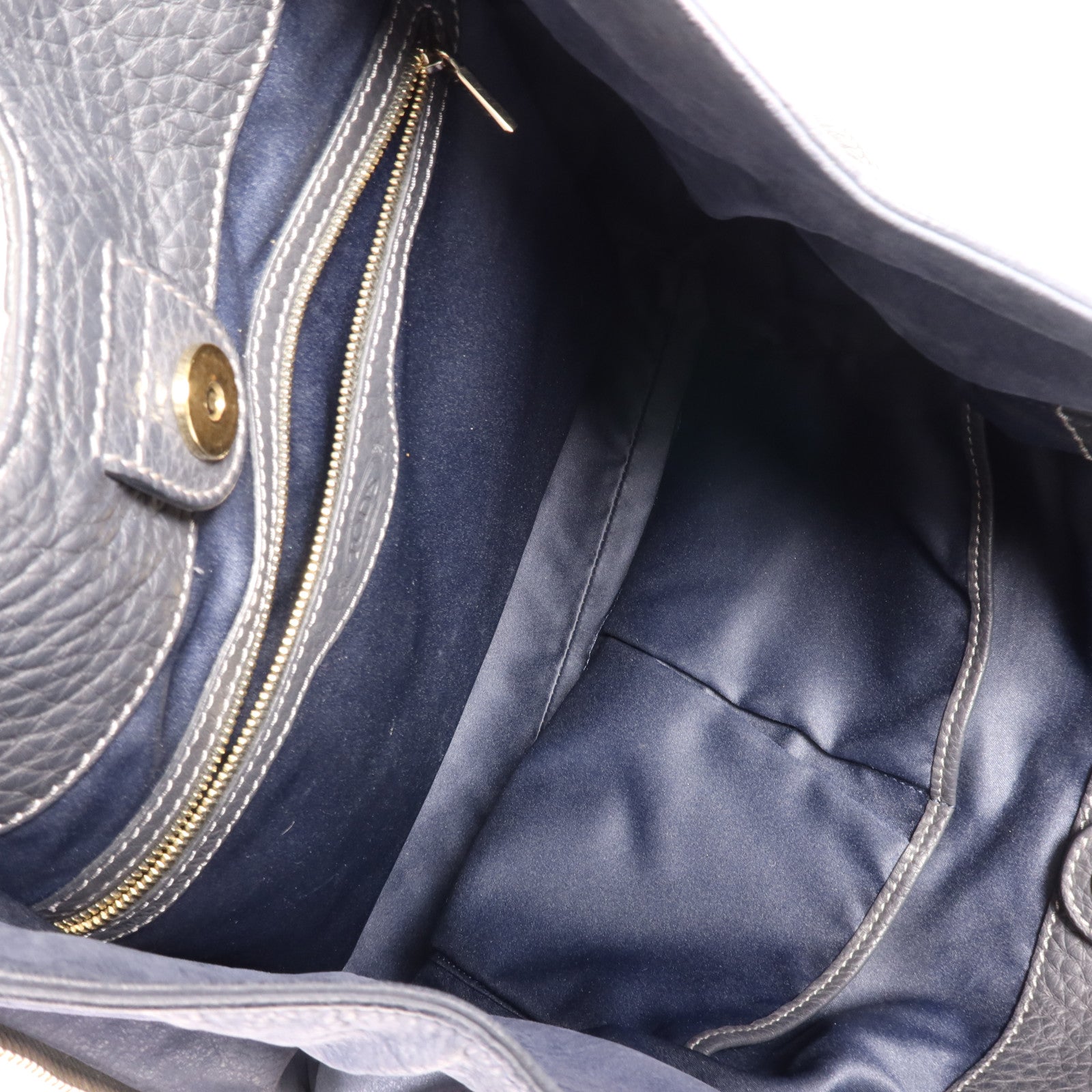 TOD'S 皮革Side Zip Shoulder Bag金扣肩背袋