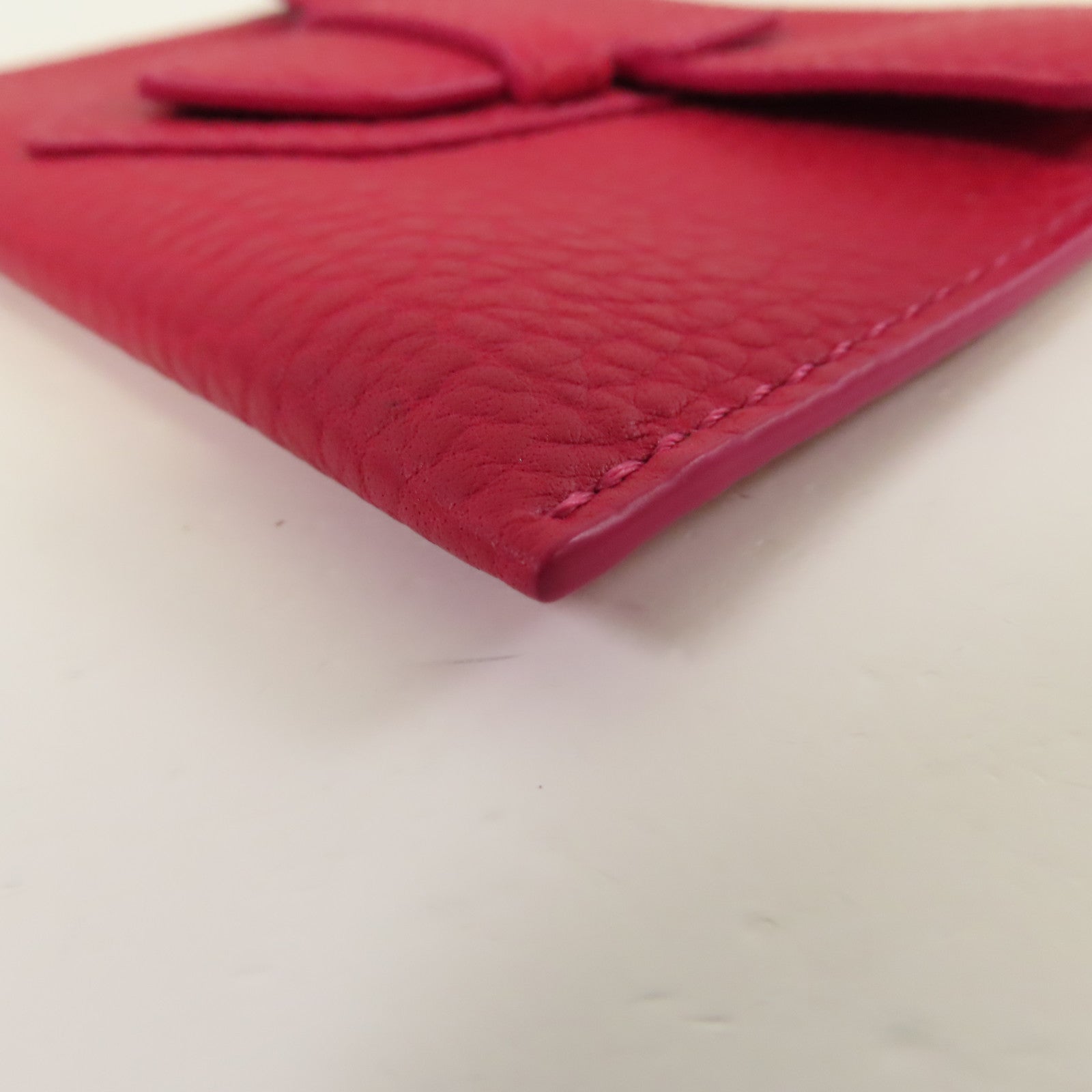 SELECTION 【激減優惠】牛皮皮革Delvaux Card Case卡片套紅色