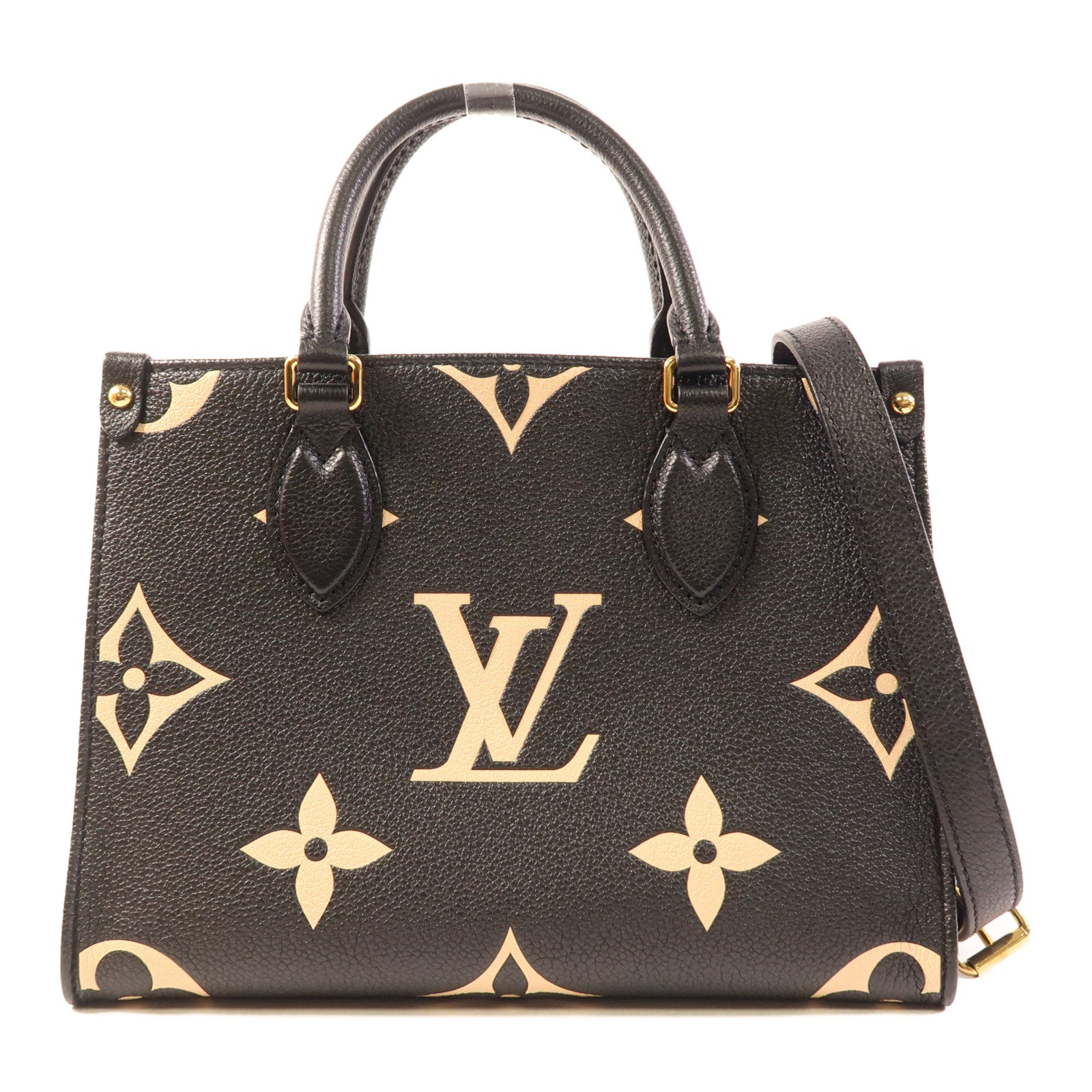 LOUIS VUITTON Monogram Empreinte On The Go PM金扣手挽肩背兩用袋