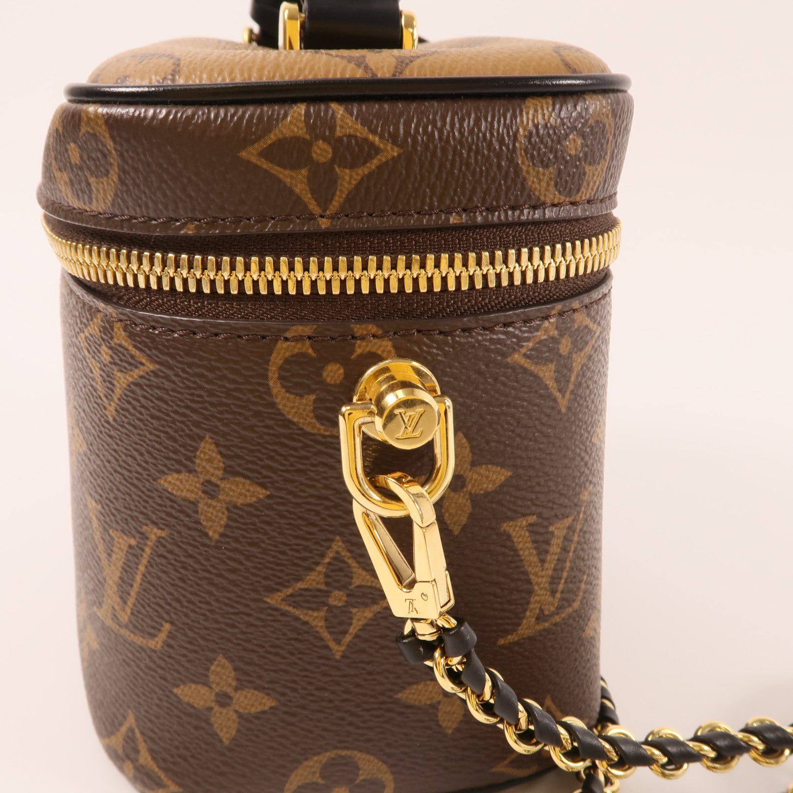 LOUIS VUITTON Monogram Reverse Vanity PM金扣手挽肩背兩用袋