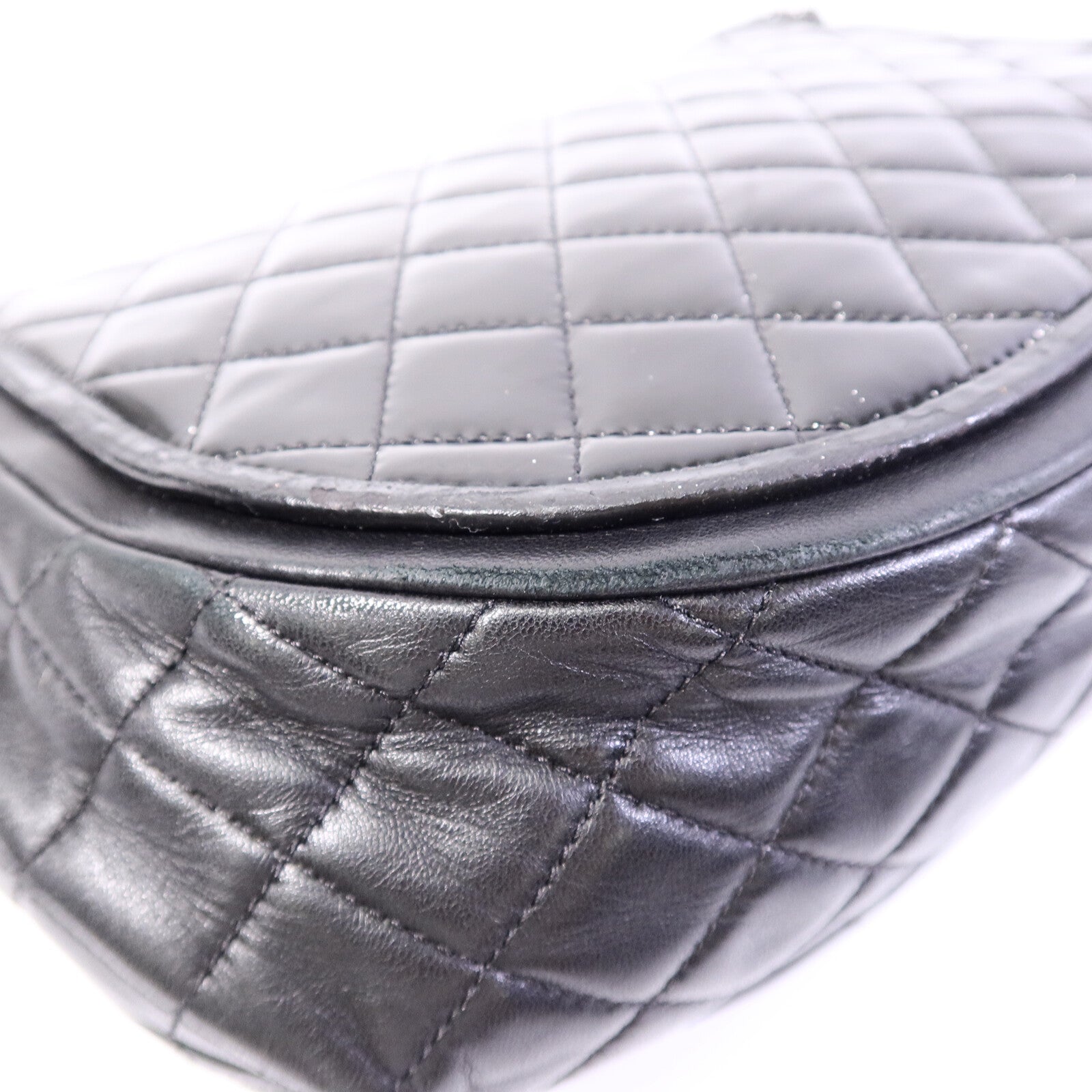 CHANEL 【激減優惠】漆皮皮革Shoulder Bag銀扣鏈帶肩背袋