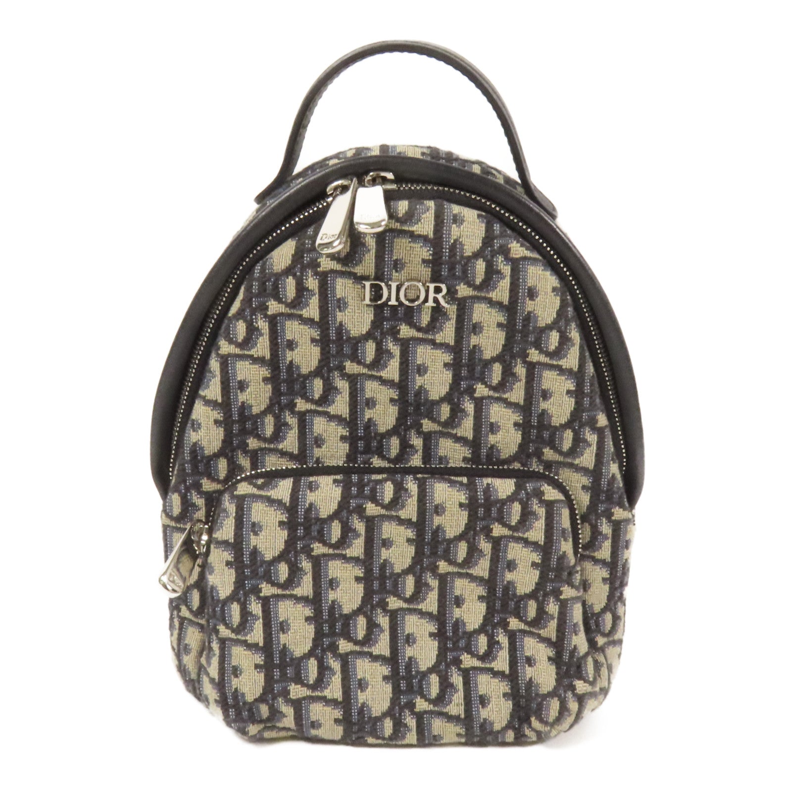 Dior 帆布Mini Backpack銀扣背包