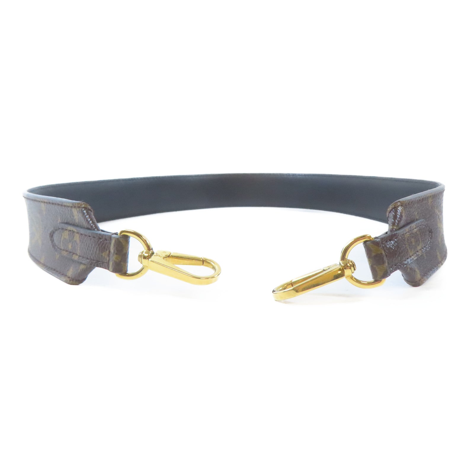 LOUIS VUITTON Monogram Shoulder Strap金扣肩帶啡色