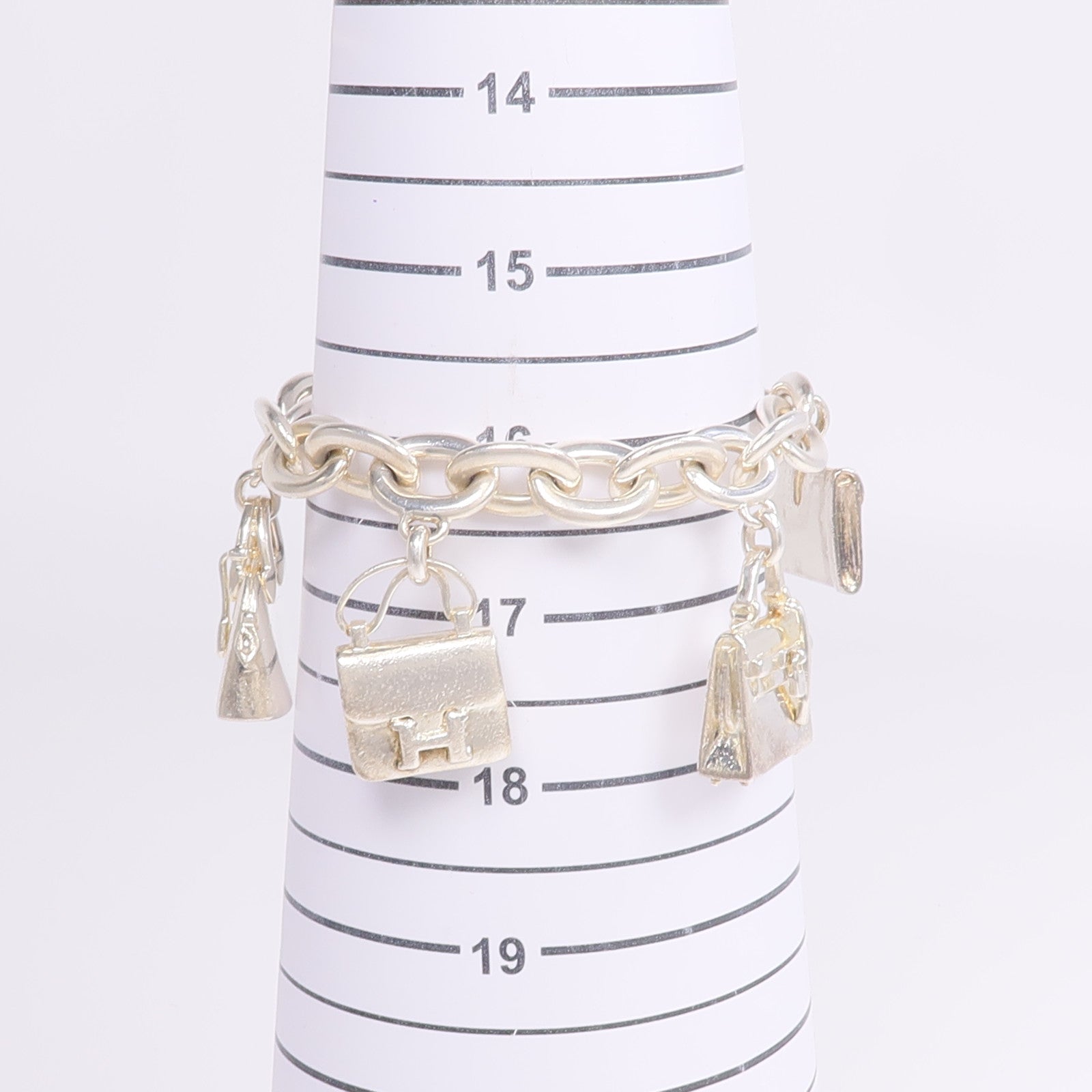 HERMES 925純銀Amulettes 4 Bags Bracelet手鏈