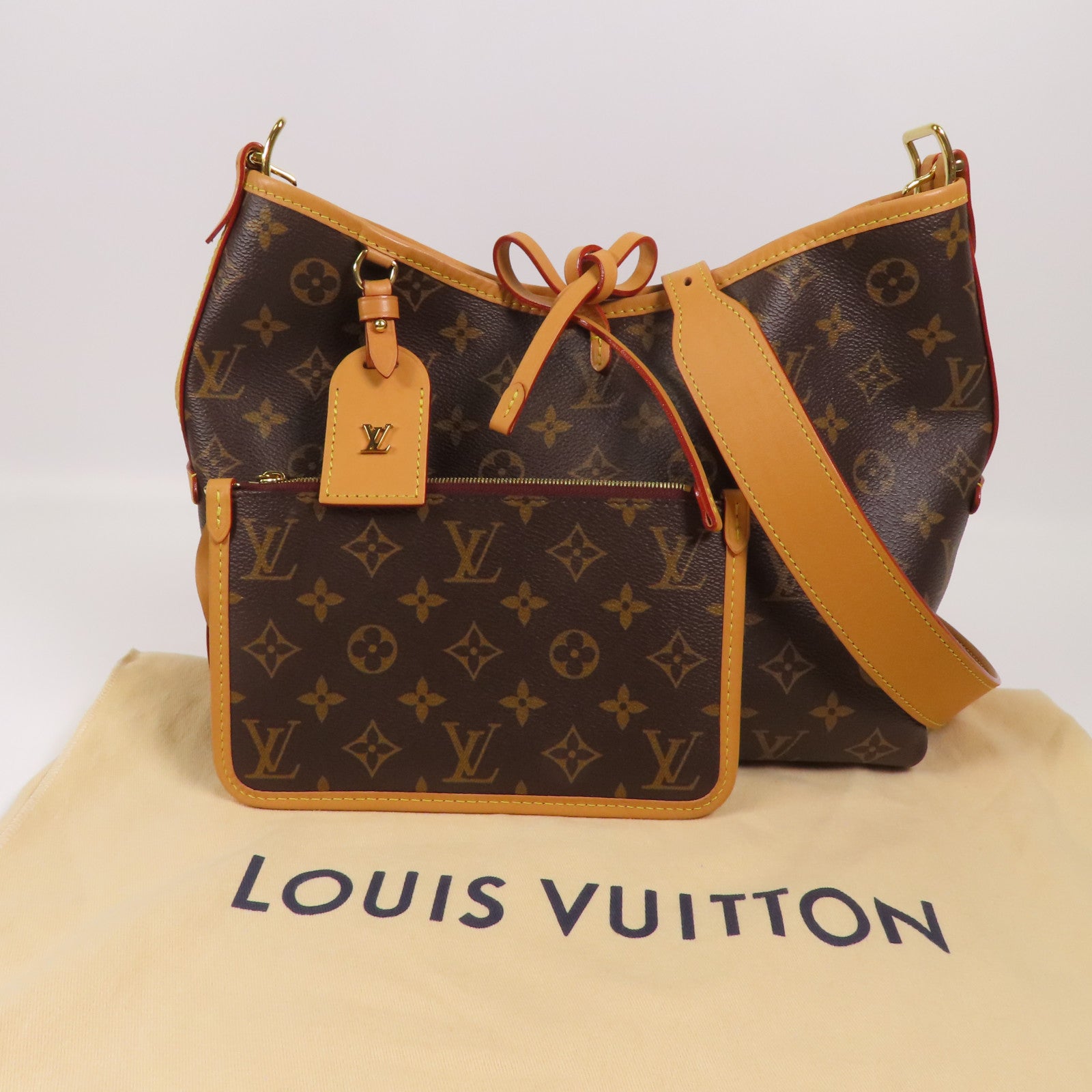 LOUIS VUITTON Monogram Carryall PM金扣肩背袋