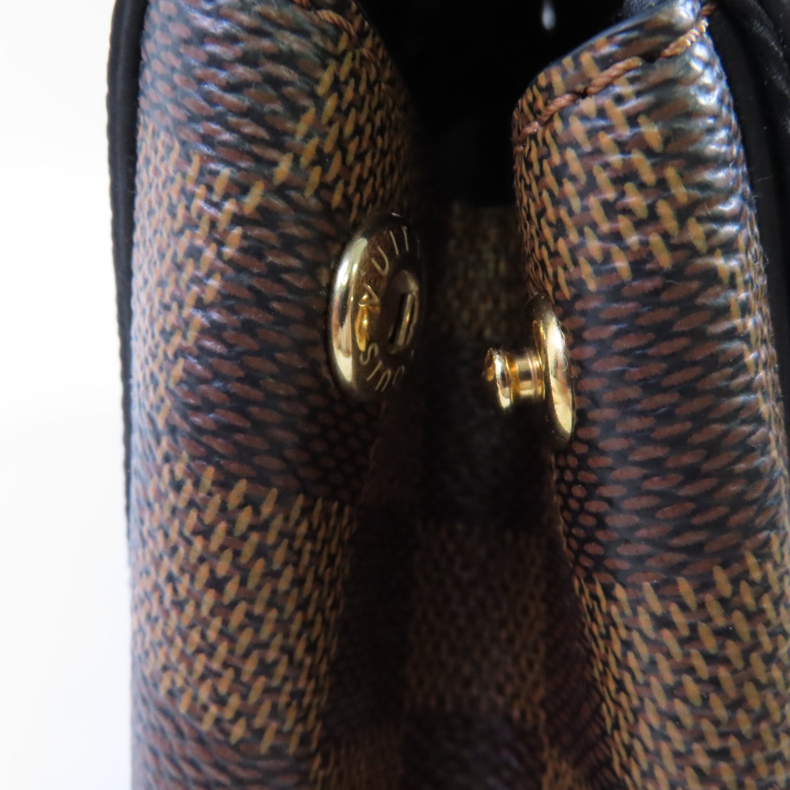 LOUIS VUITTON Damier Ebene Bond Street BB 2Way Shoulder Bag金扣手挽肩背兩用袋啡色/紅色