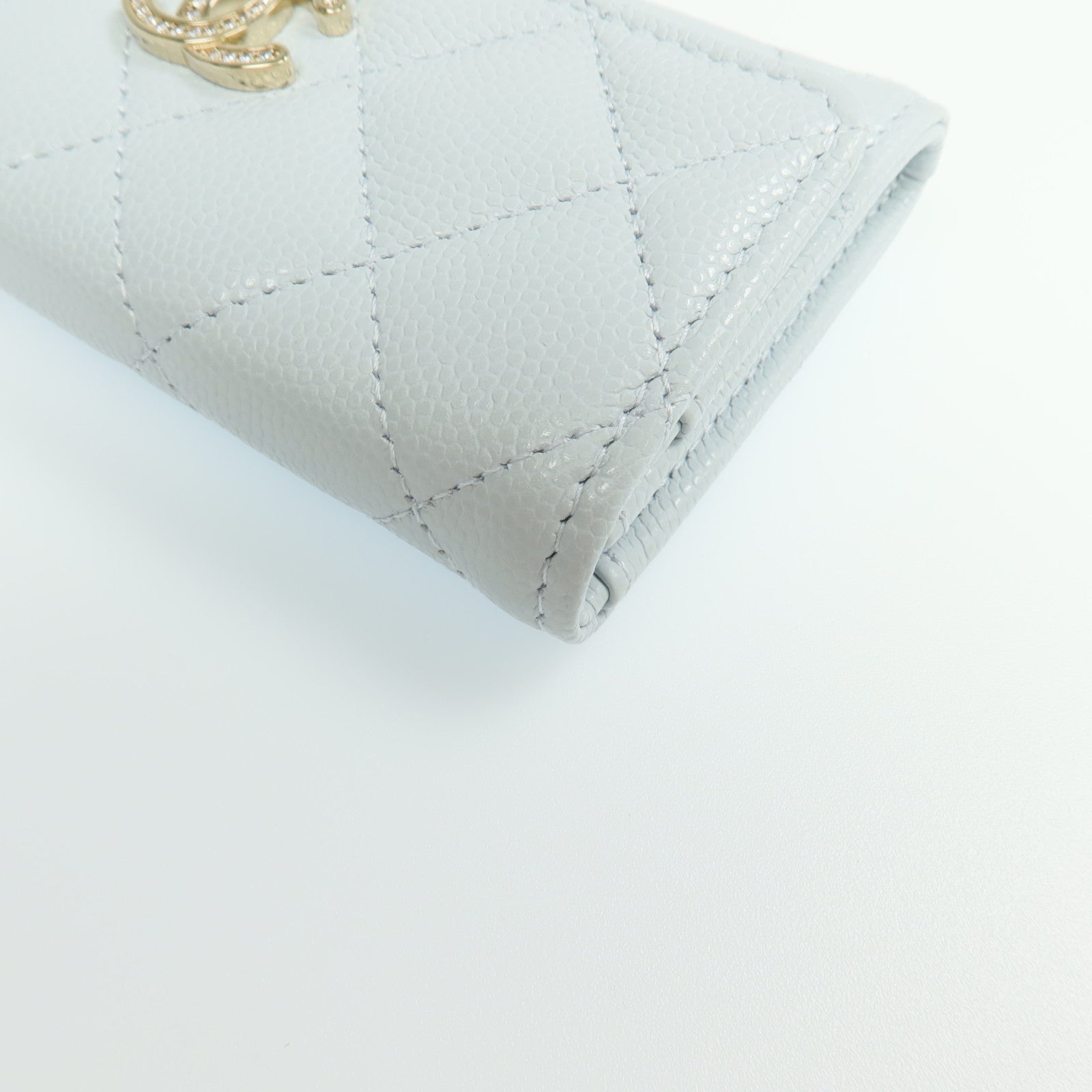 CHANEL 牛皮皮革Card Case銀扣卡片套