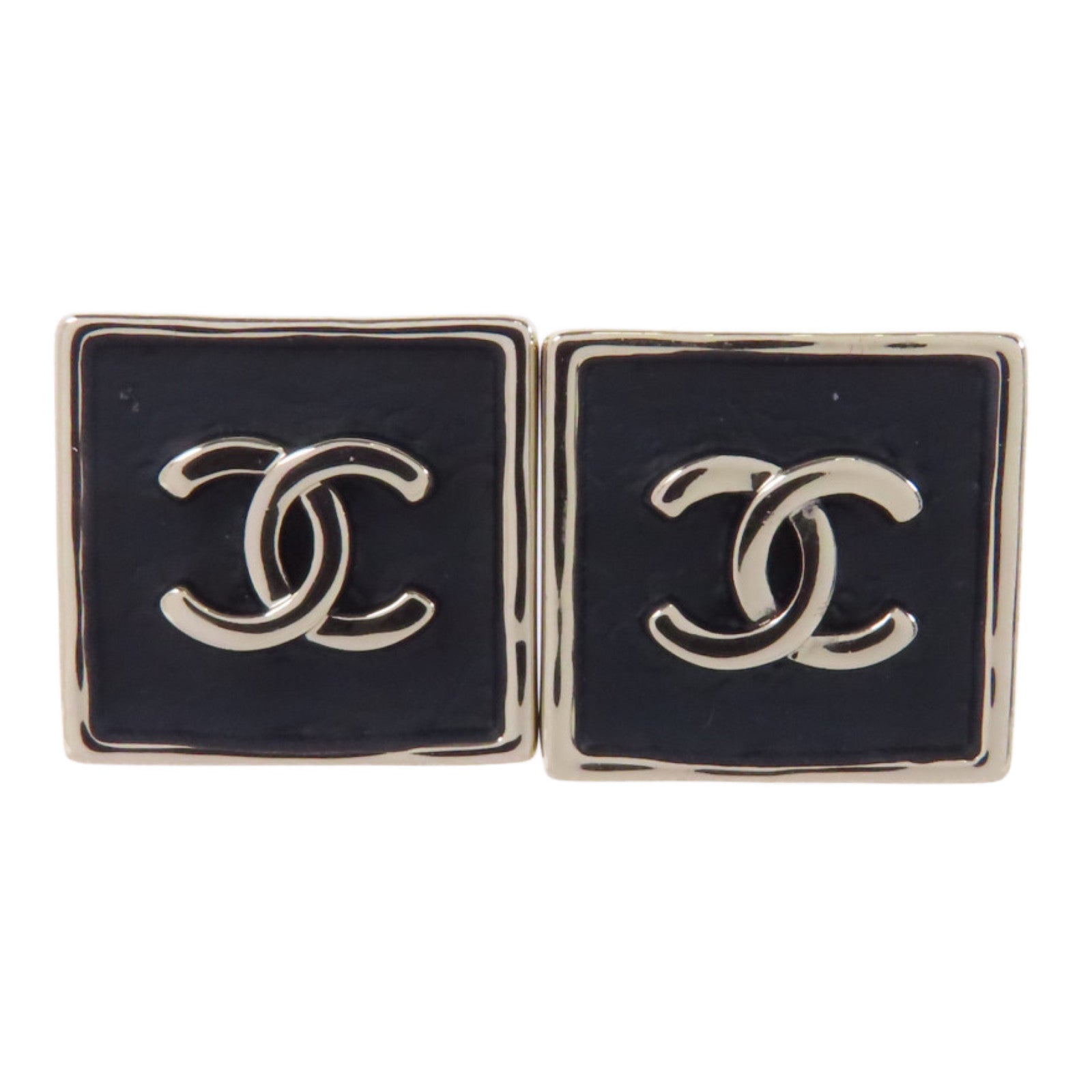 CHANEL 金屬Earrings耳環金色/黑色