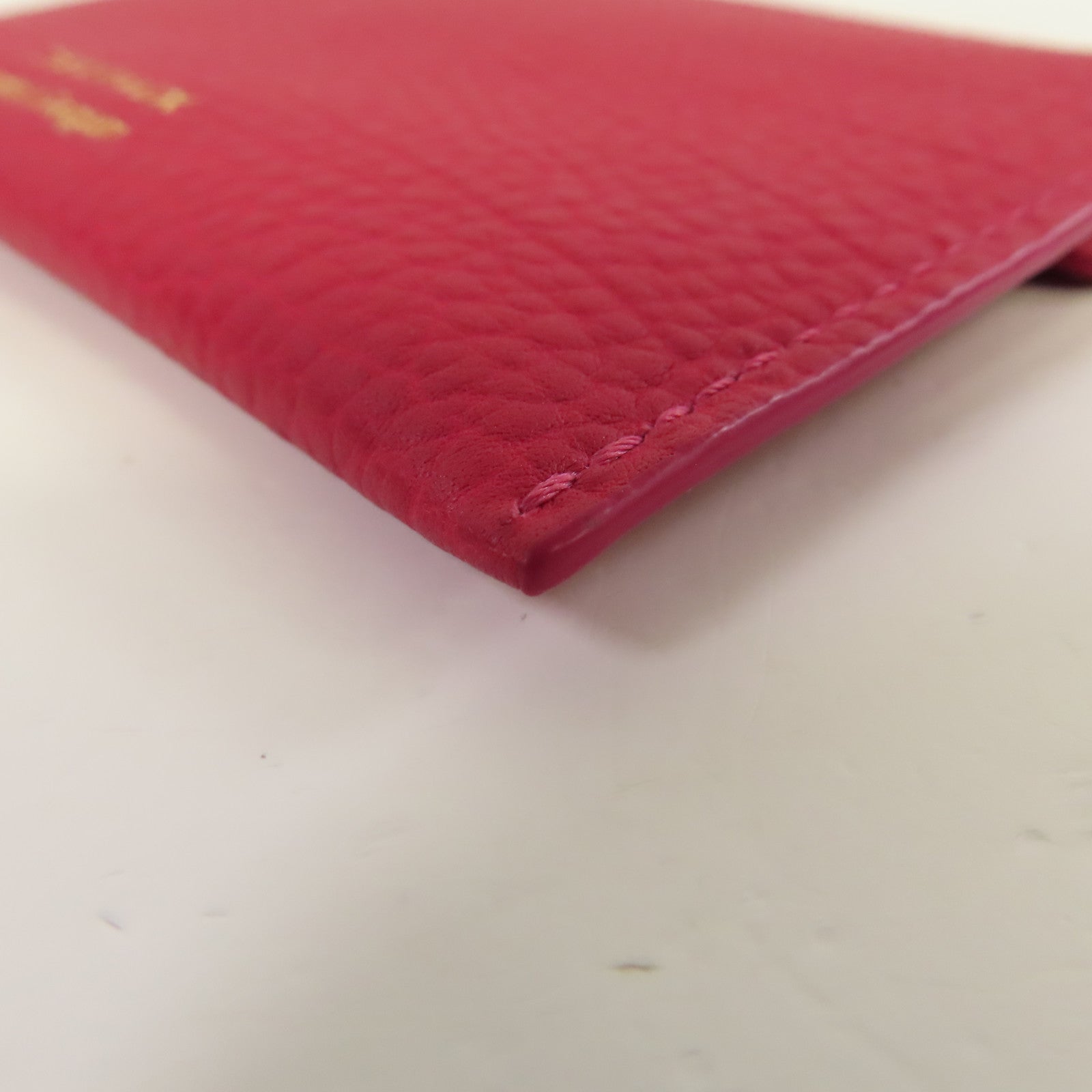 SELECTION 【激減優惠】牛皮皮革Delvaux Card Case卡片套紅色