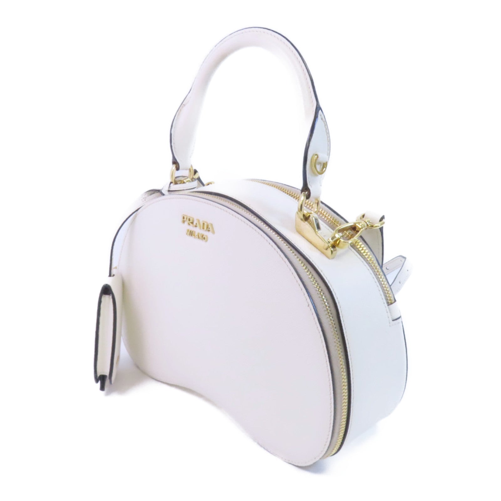 PRADA 牛皮皮革2Way Shoulder Bag金扣手挽肩背兩用袋