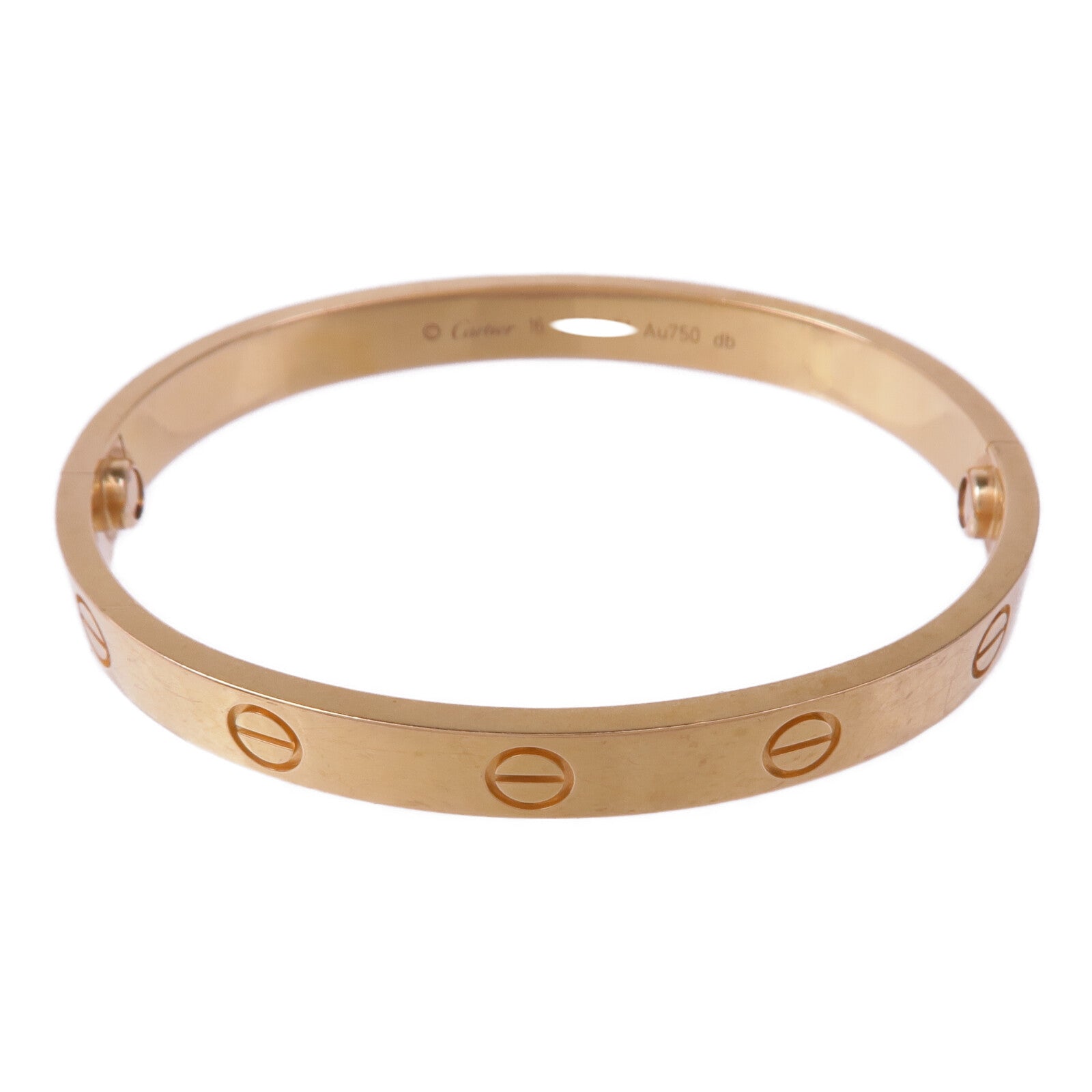 CARTIER 18K玫瑰金Love Bracelet手鐲Cartier#16