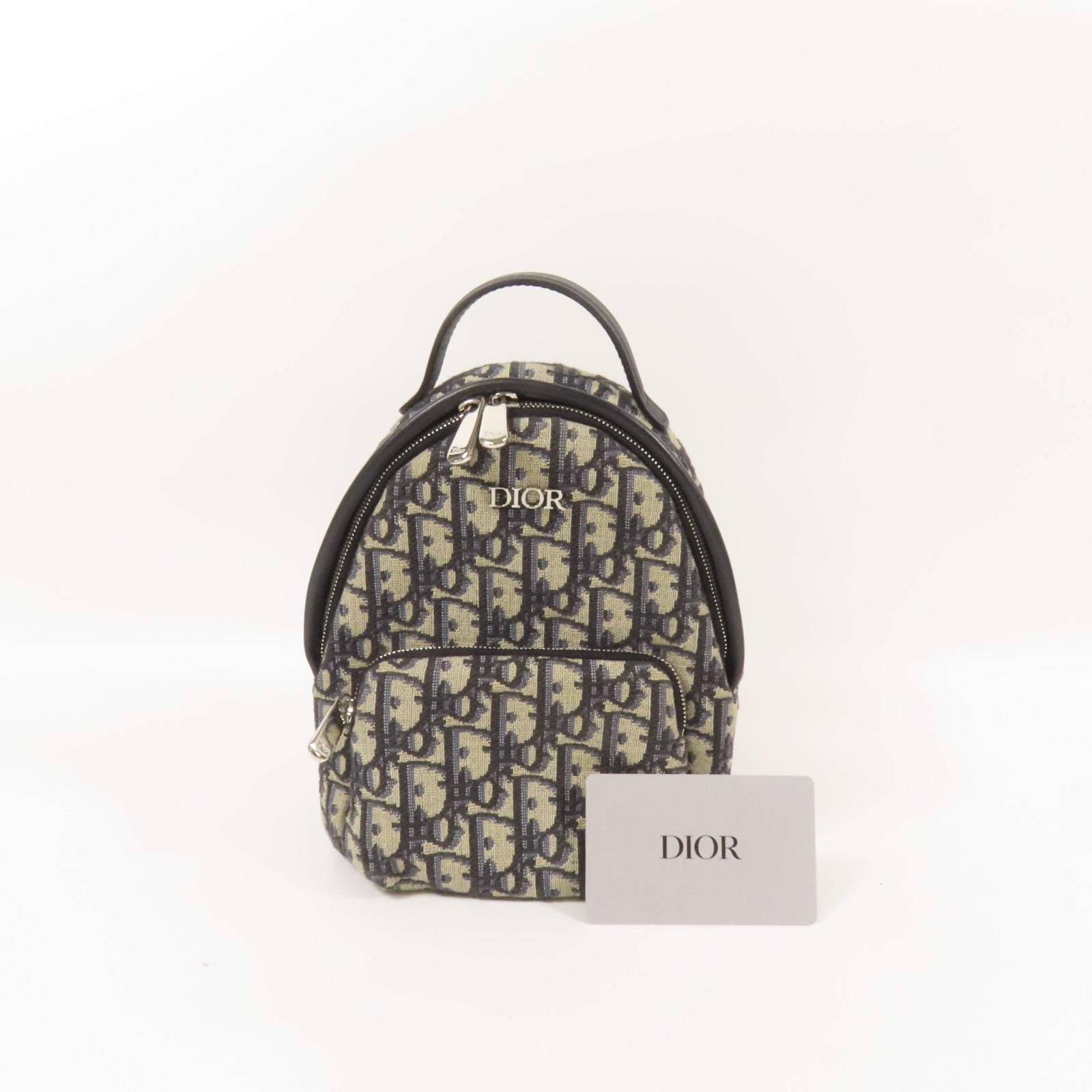 Dior 帆布Mini Backpack銀扣背包