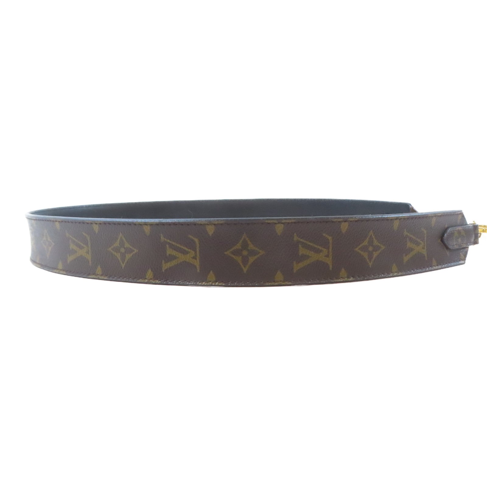 LOUIS VUITTON Monogram Shoulder Strap金扣肩帶啡色