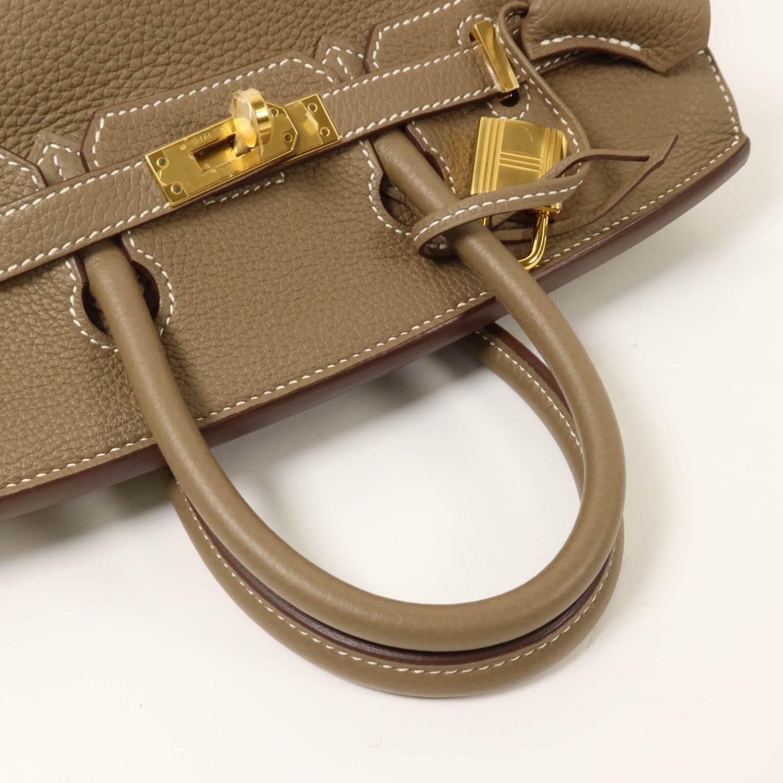 HERMES Togo皮革Birkin 25手挽袋Etoupe
