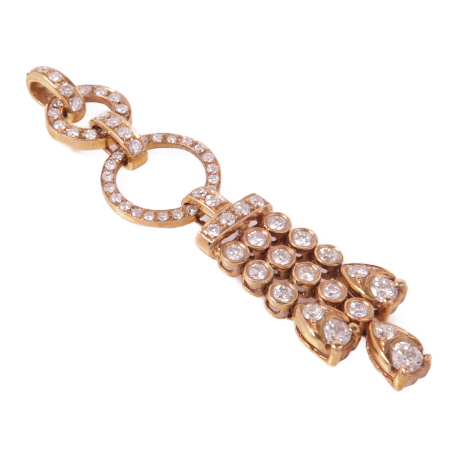 JEWELRY 【激減優惠】18K玫瑰金Diamond Pendant Top鑽石吊墜