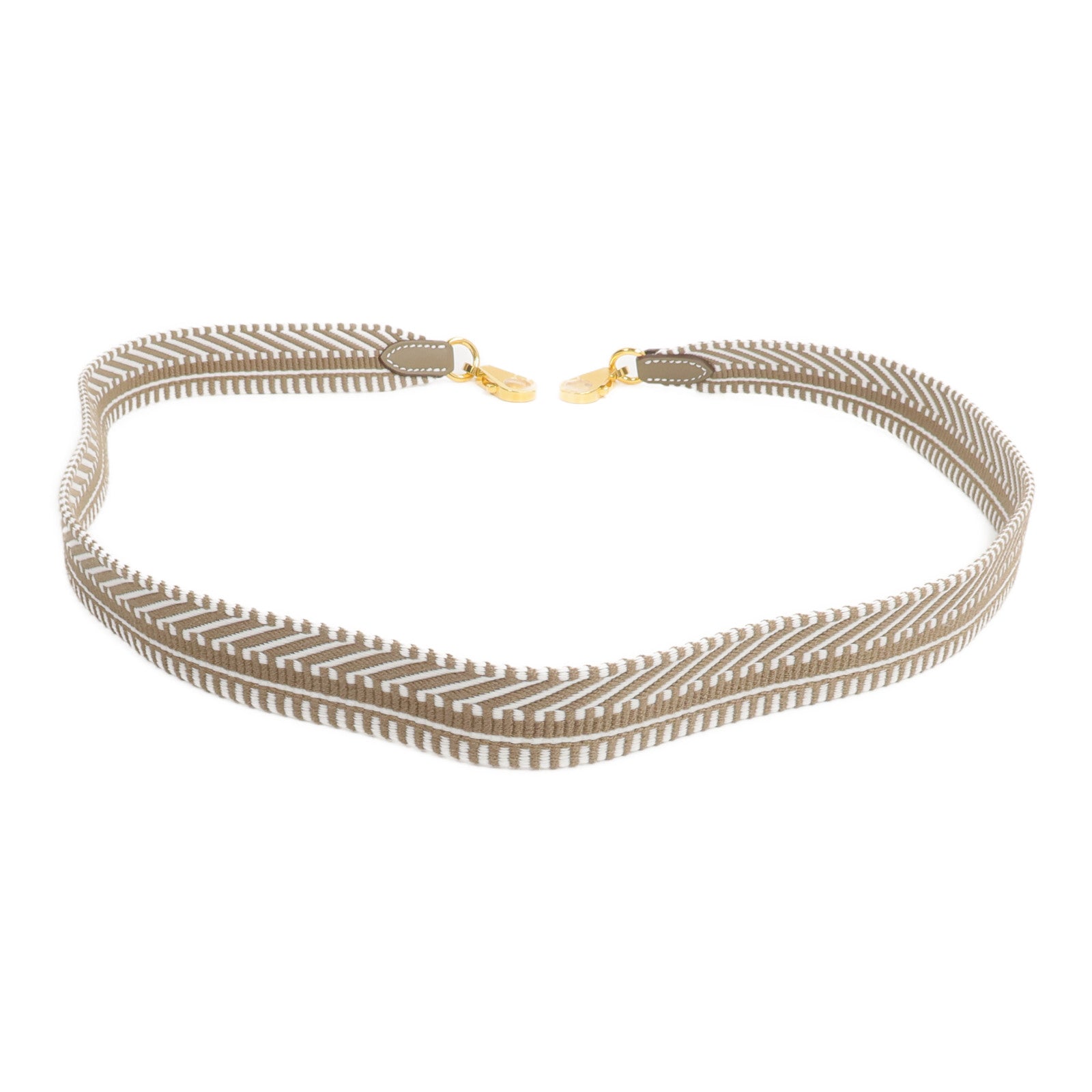 HERMES 帆布Sangle Cavale 25mm Strap肩帶Etoupe
