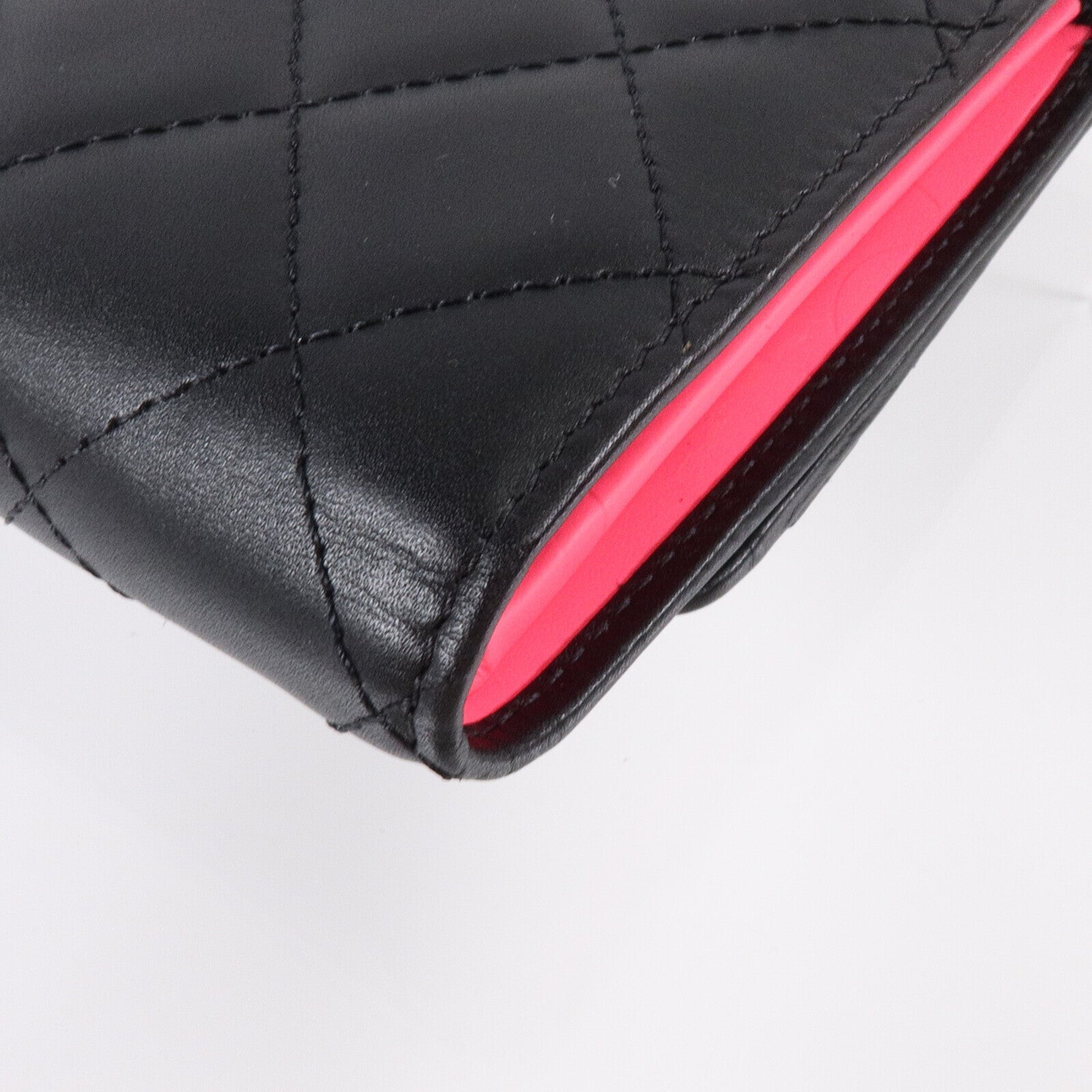 CHANEL 牛皮皮革Cambon Wallet銀扣長錢包