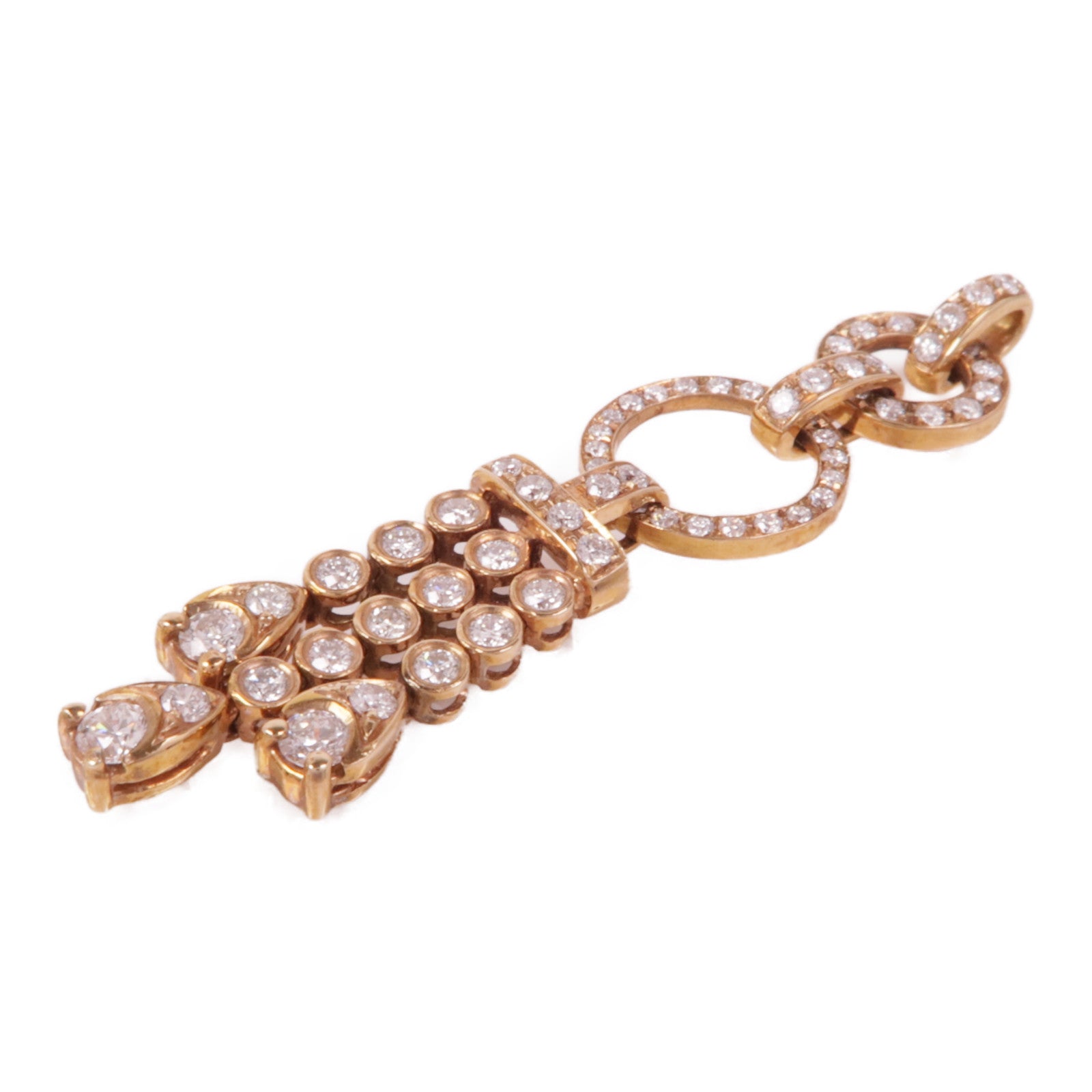 JEWELRY 【激減優惠】18K玫瑰金Diamond Pendant Top鑽石吊墜