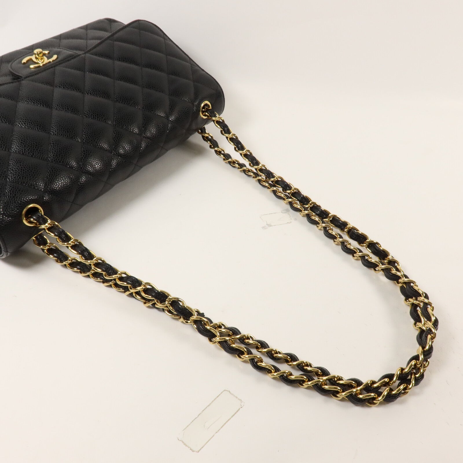 CHANEL 牛皮皮革Large Classic鏈帶肩背袋