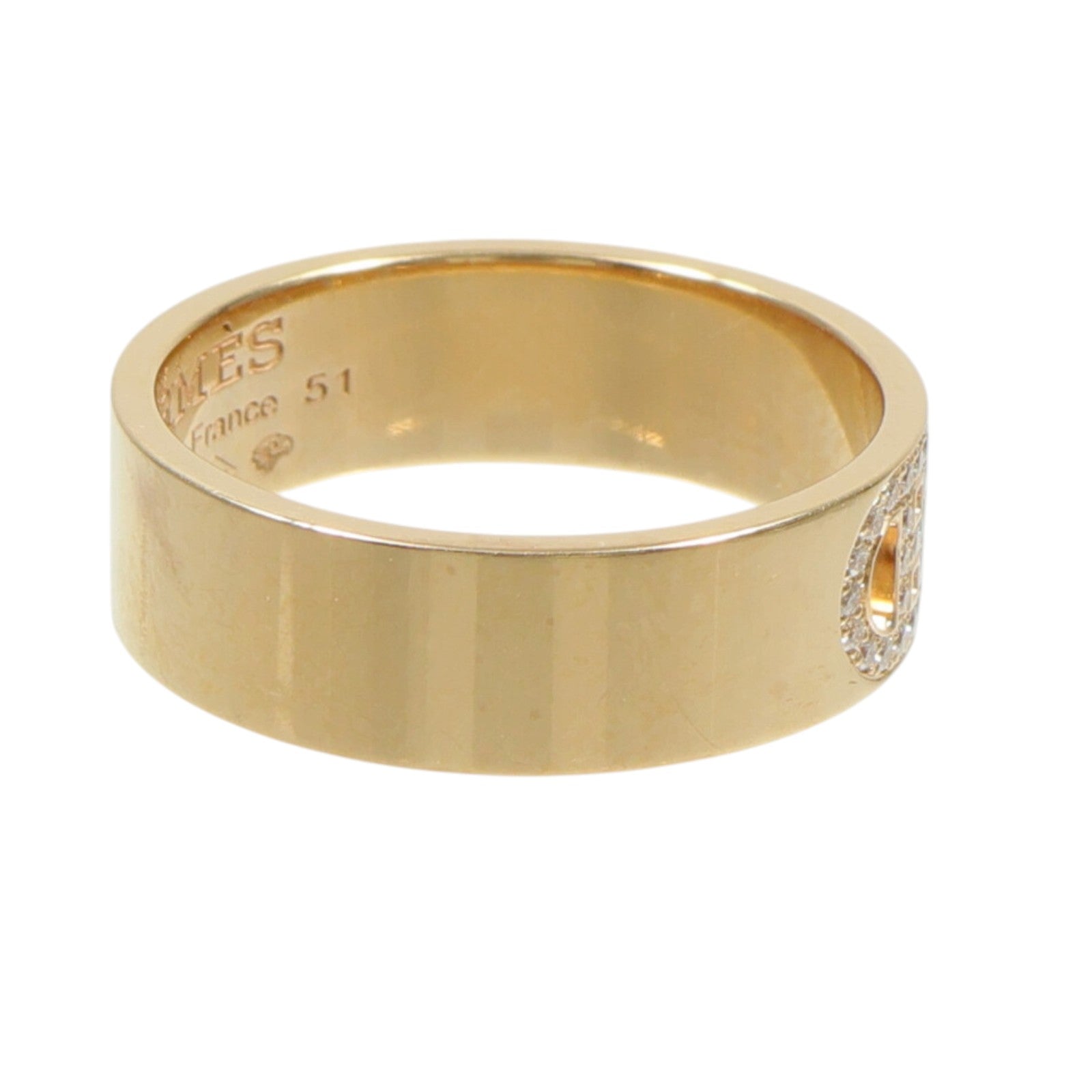 HERMES 18K玫瑰金D'Ancre Ring鑽石戒指