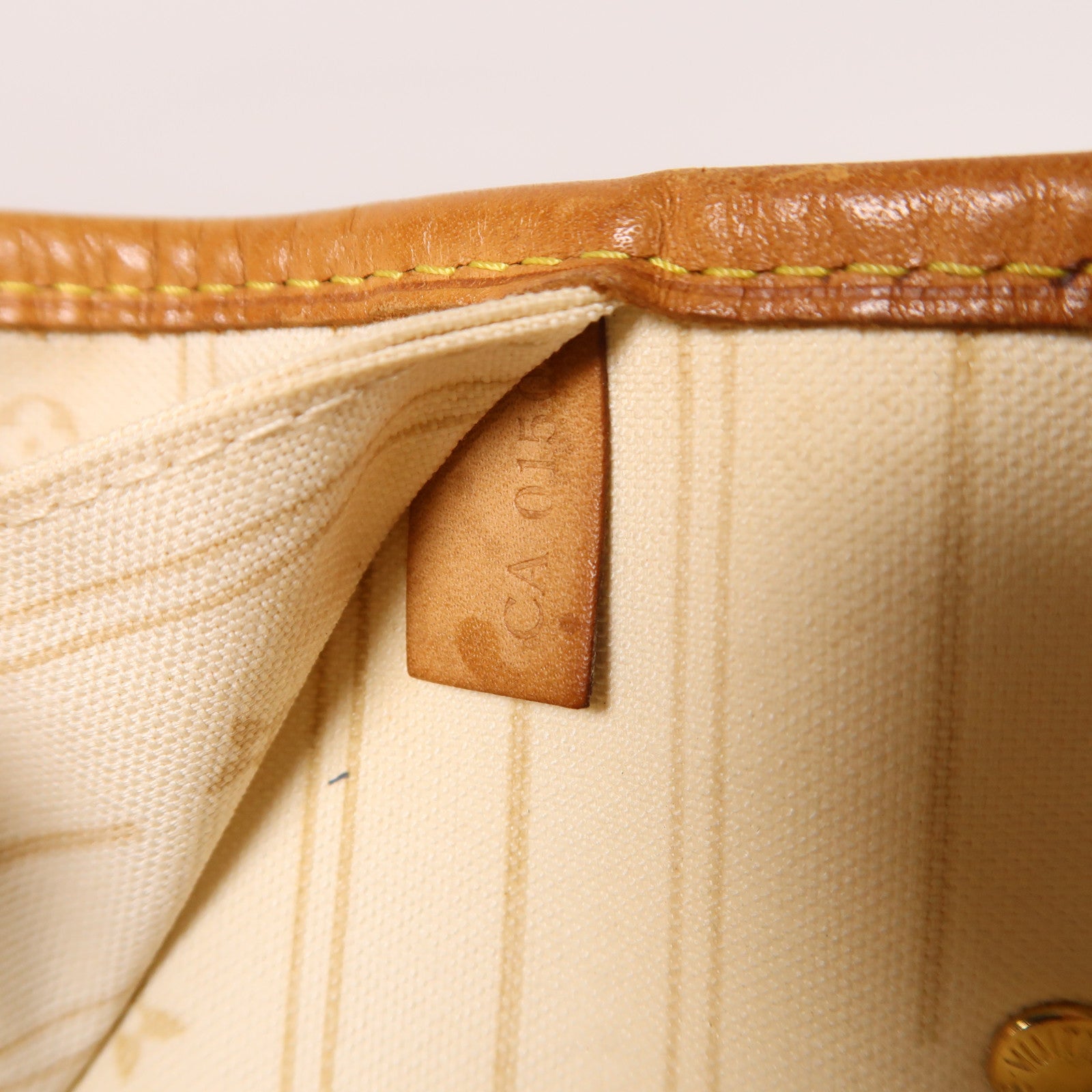 LOUIS VUITTON Damier Azur Neverfull MM金扣肩背袋